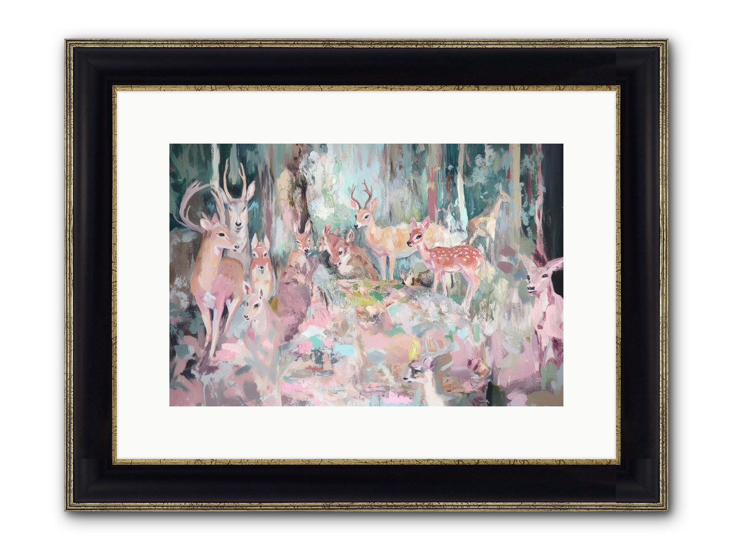 Huntington Glen Framed Print - Black & Gold 15x10