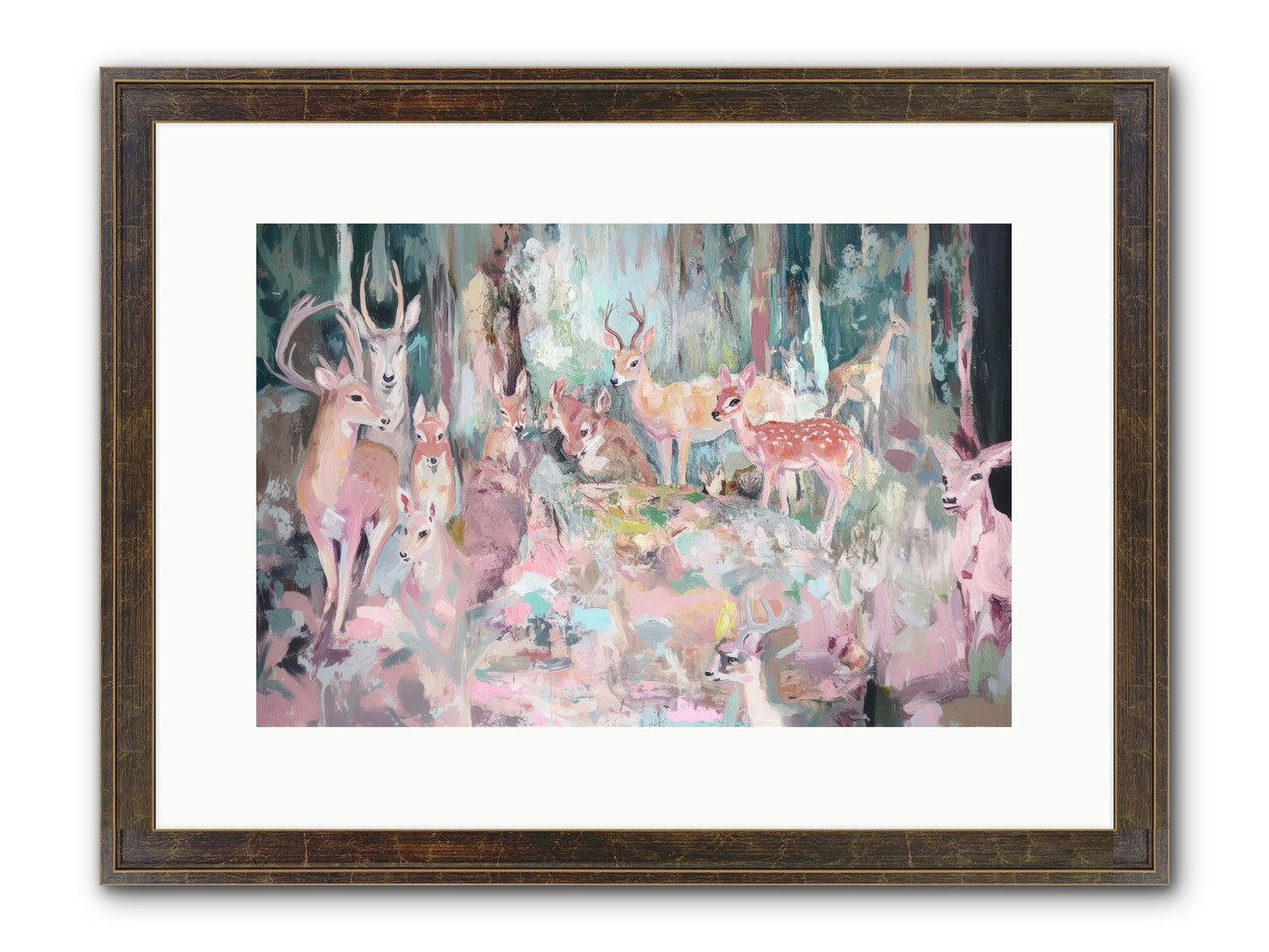 Huntington Glen Framed Print - Slimwoods Black/Gold 15x10