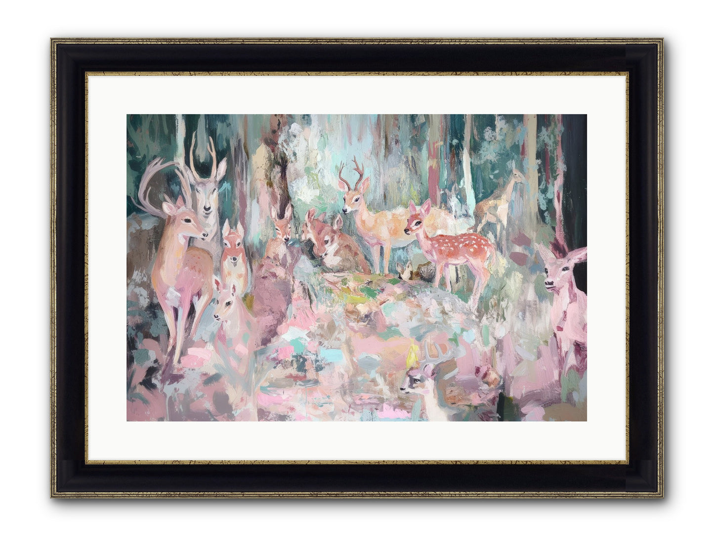Huntington Glen Framed Print - Black & Gold 24x16
