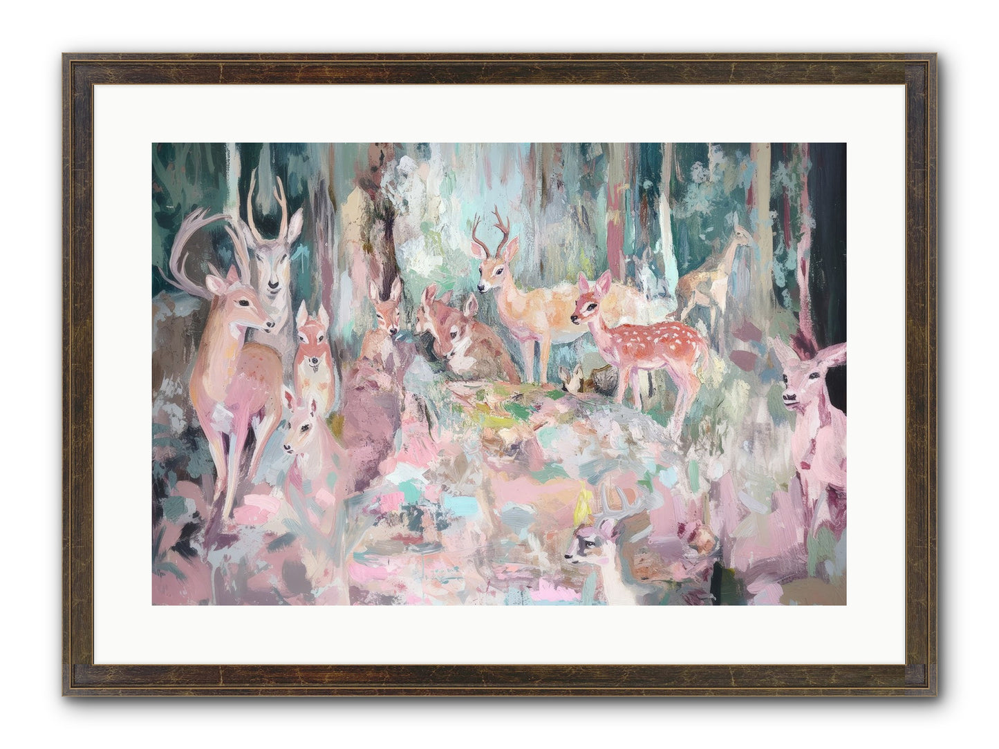 Huntington Glen Framed Print - Slimwoods Black/Gold 24x16