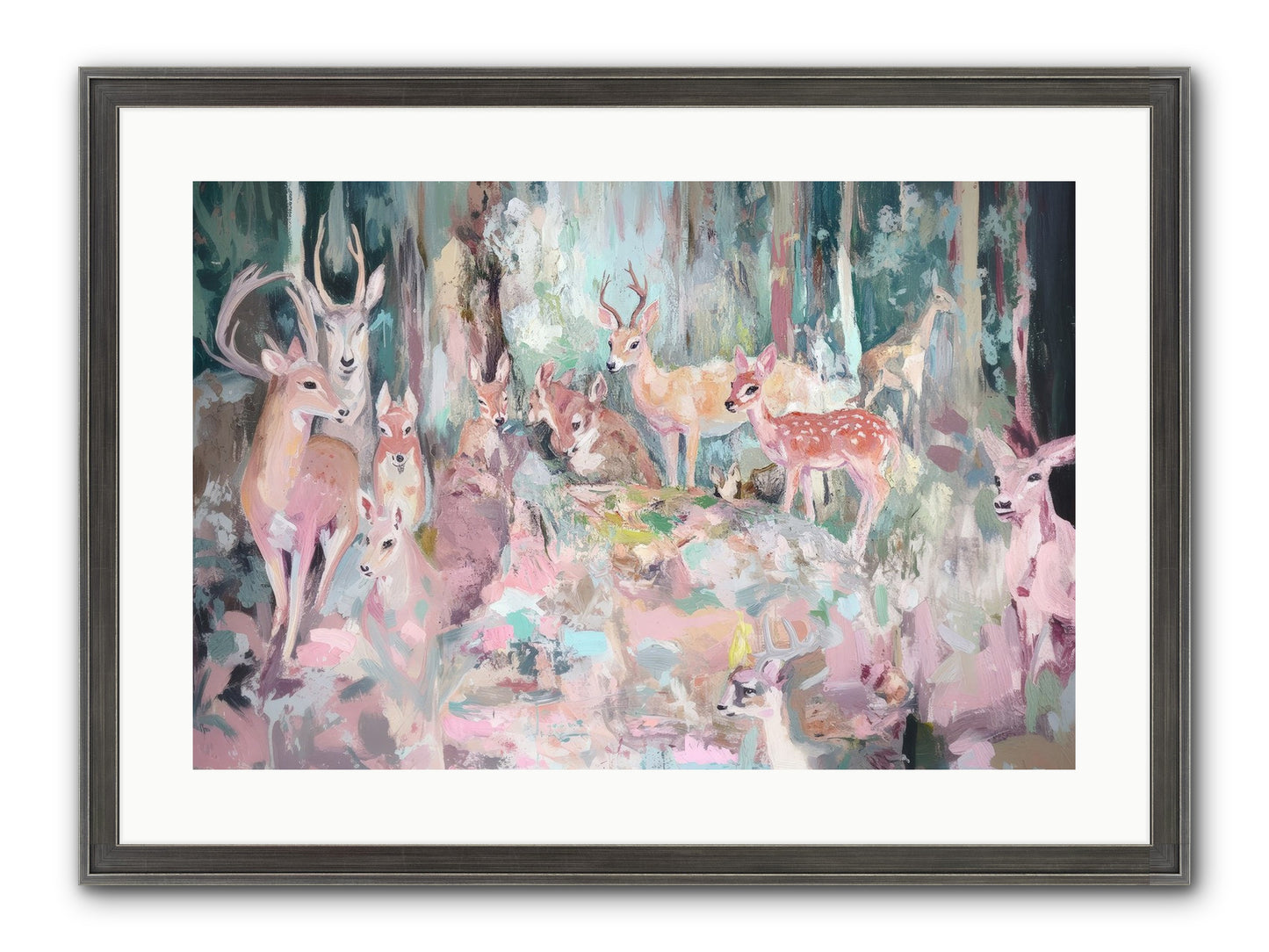 Huntington Glen Framed Print - Slimwoods Black/Silver 24x16