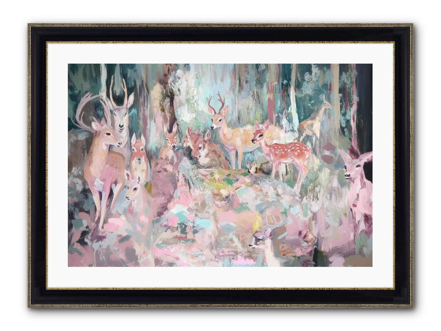 Huntington Glen Framed Print - Black & Gold 30x20