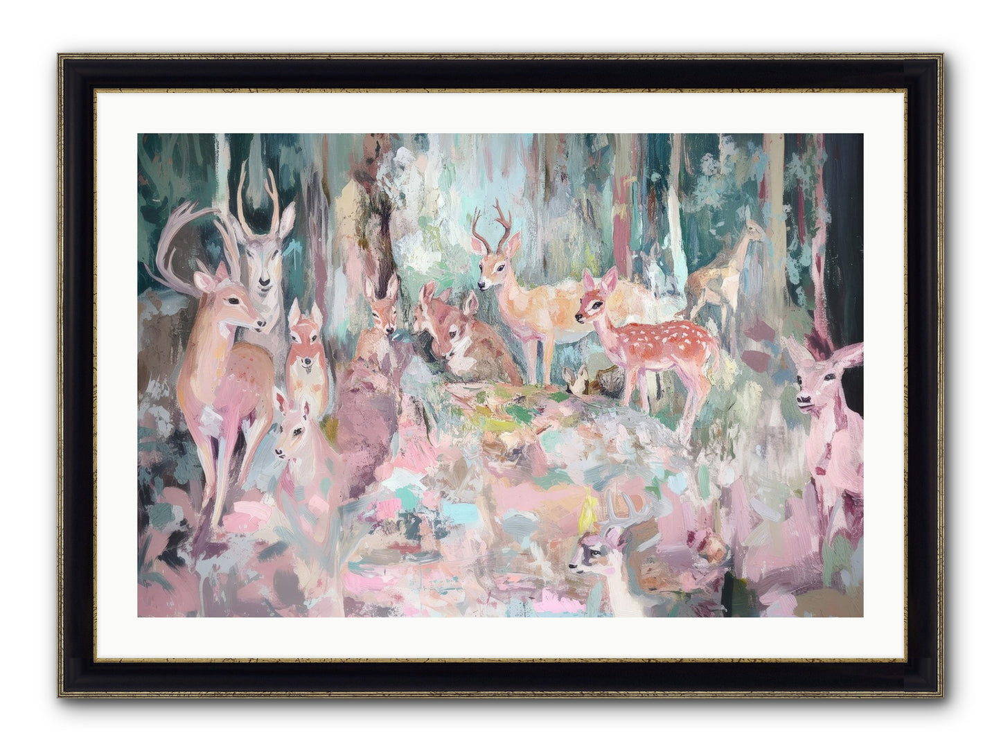 Huntington Glen Framed Print - Black & Gold 36x24