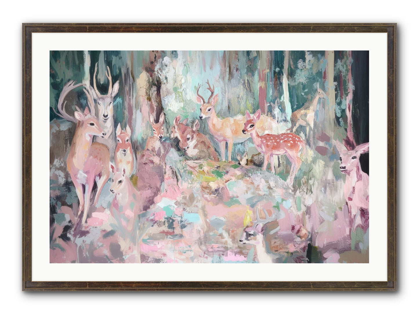 Huntington Glen Framed Print - Slimwoods Black/Gold 36x24