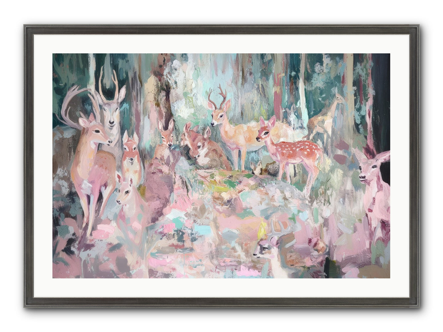 Huntington Glen Framed Print - Slimwoods Black/Silver 36x24
