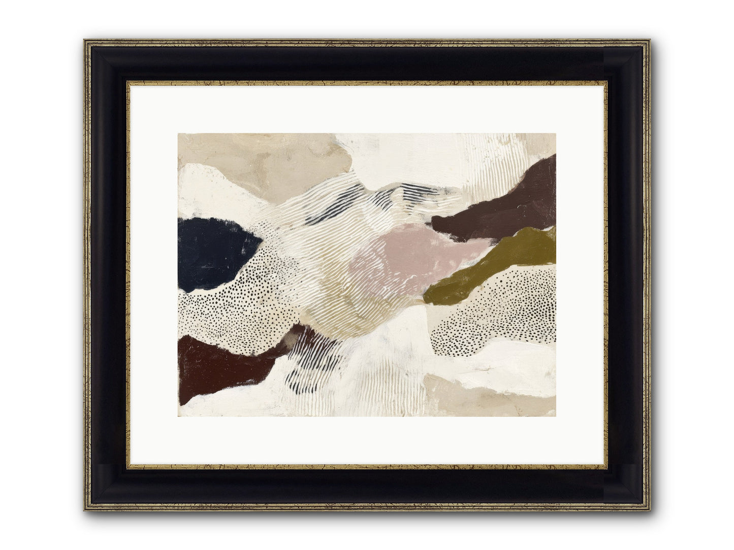 Hushed Framed Print - Black & Gold 16x12