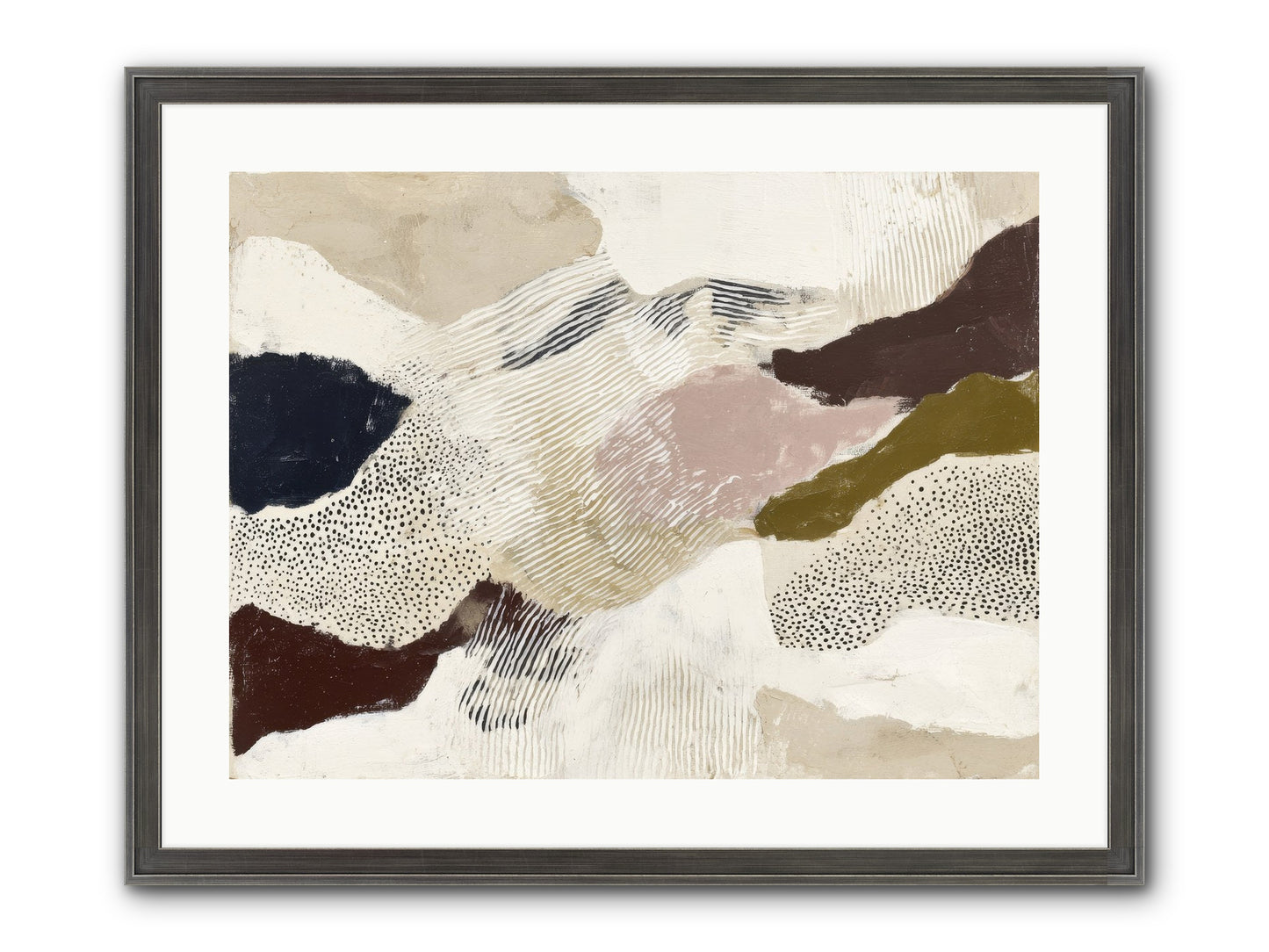 Hushed Framed Print - Slimwoods Black/Silver 24x18