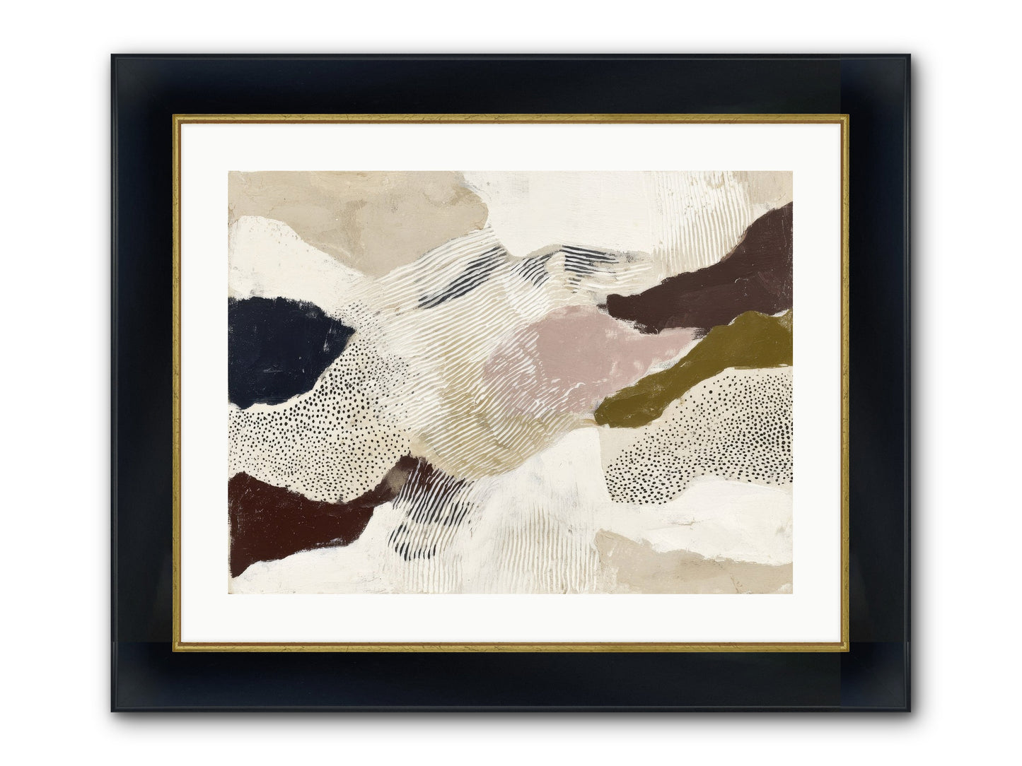 Hushed Framed Print - Wide Black w/Gold 24x18