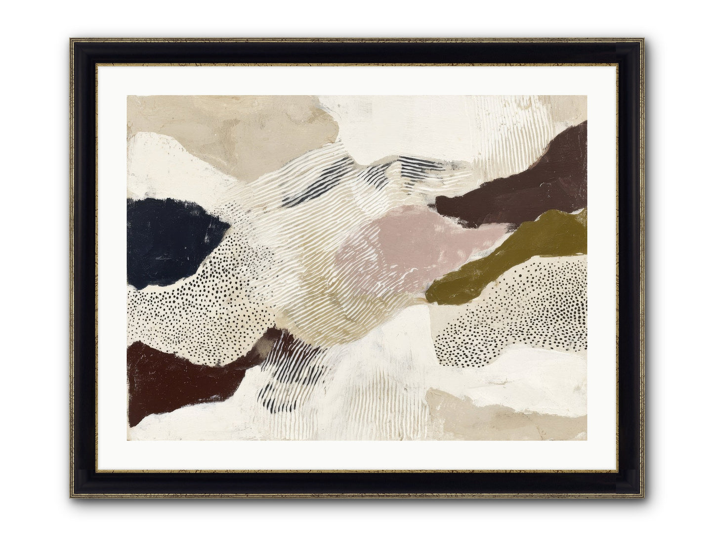 Hushed Framed Print - Black & Gold 32x24