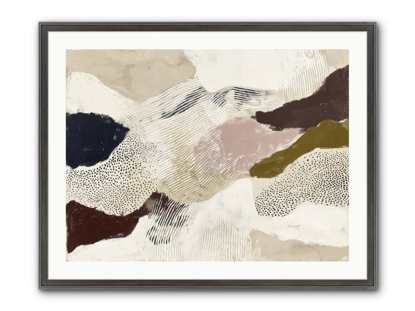 Hushed Framed Print - Slimwoods Black/Silver 32x24