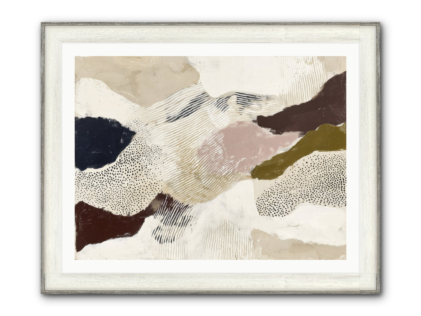 Hushed Framed Print - Driftwood White 40x30