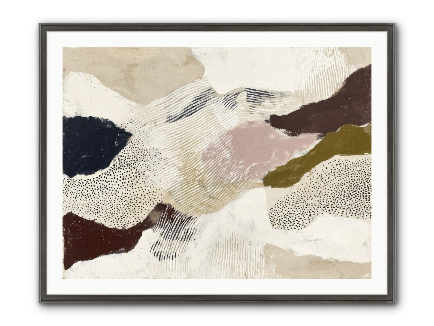 Hushed Framed Print - Slimwoods Black/Silver 40x30