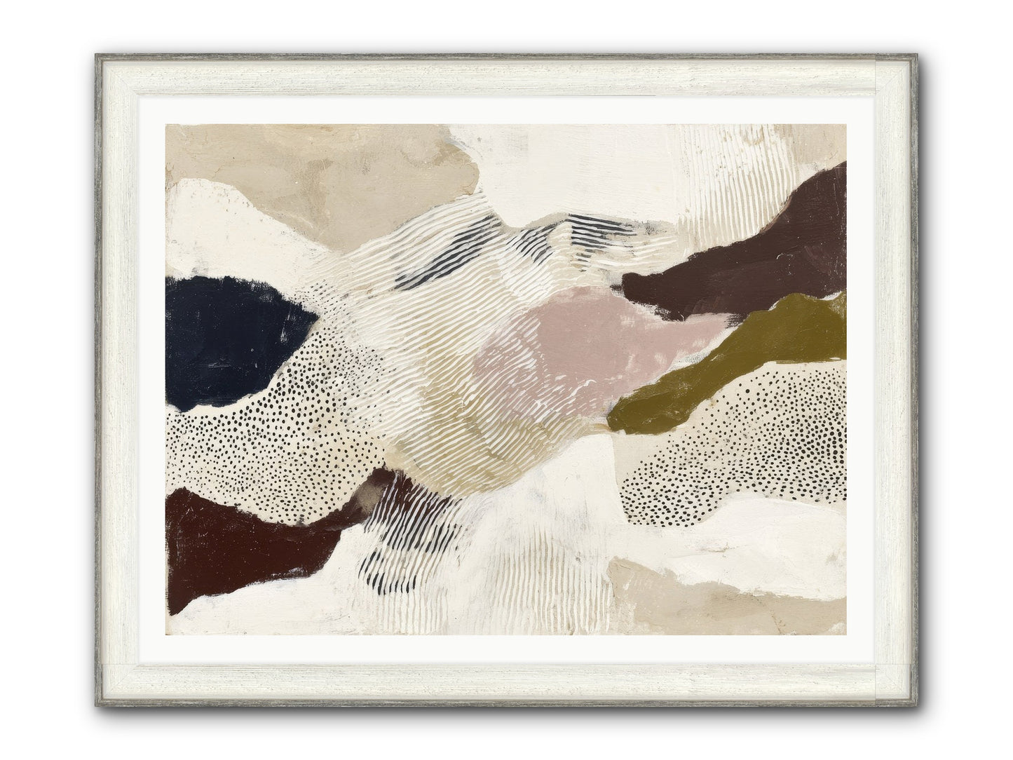 Hushed Framed Print - Driftwood White 48x36