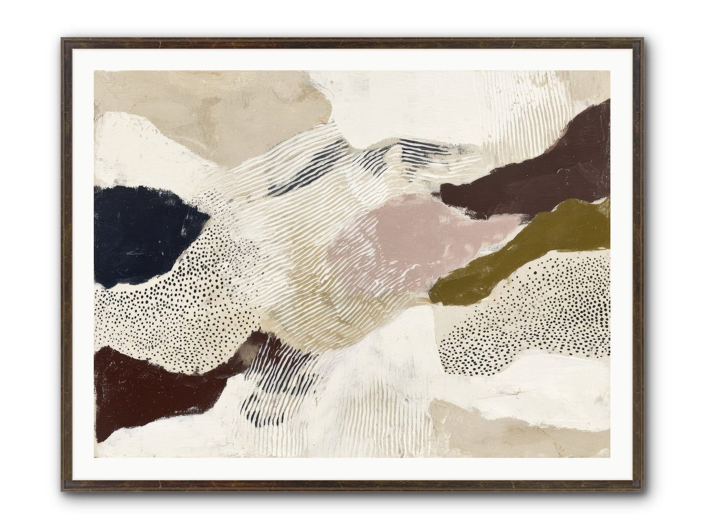 Hushed Framed Print - Slimwoods Black/Gold 48x36