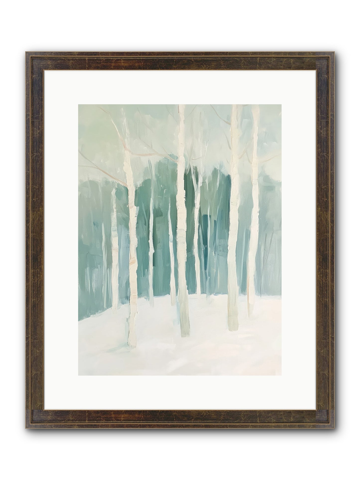 Icy Wonderland Framed Print - Slimwoods Black/Gold 12x16