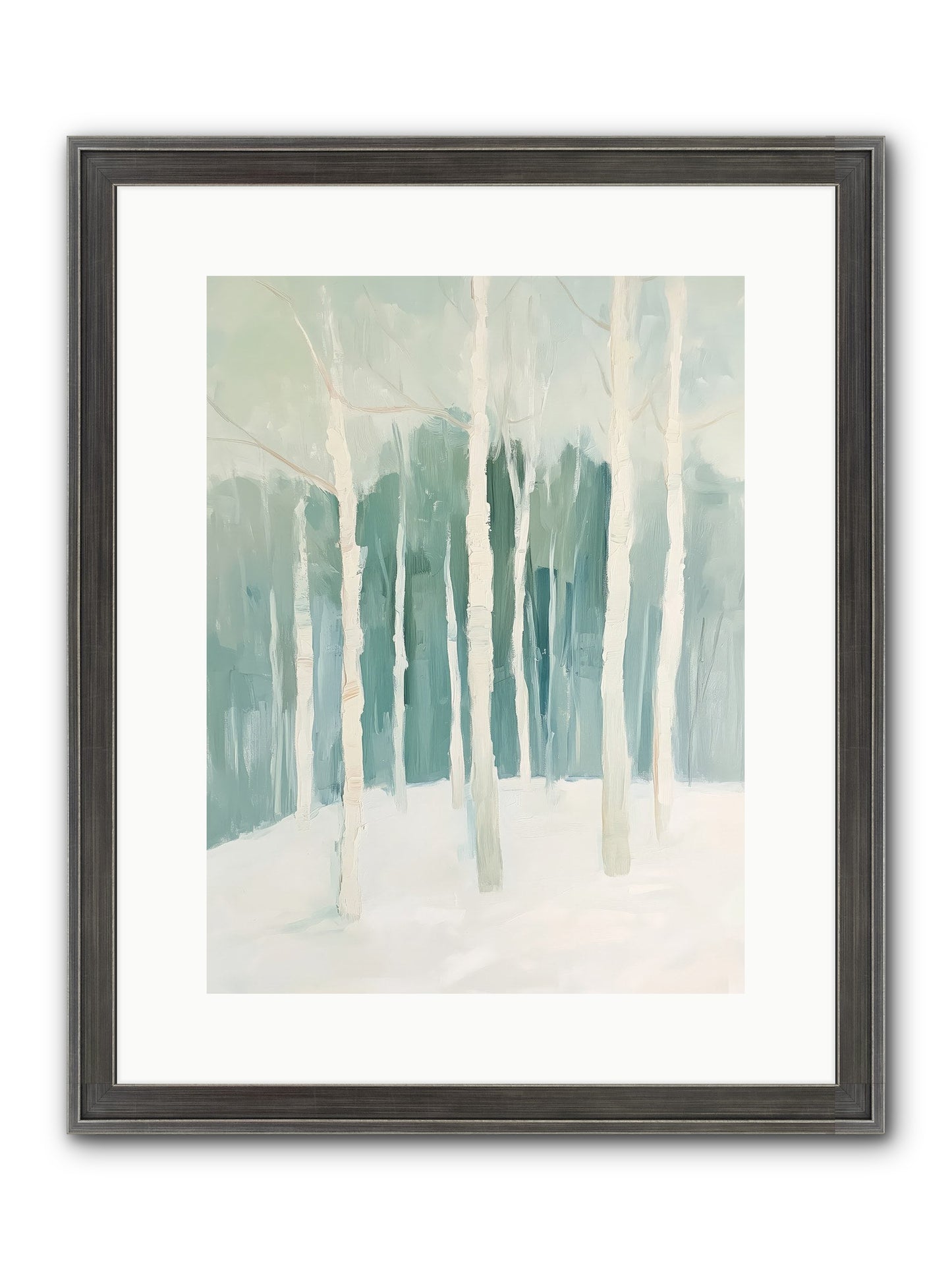 Icy Wonderland Framed Print - Slimwoods Black/Silver 12x16