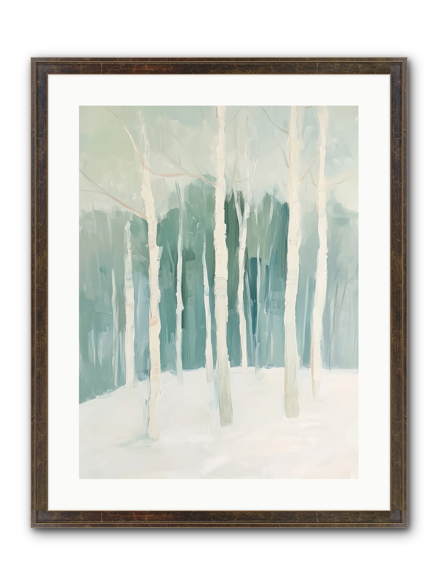 Icy Wonderland Framed Print - Slimwoods Black/Gold 18x24