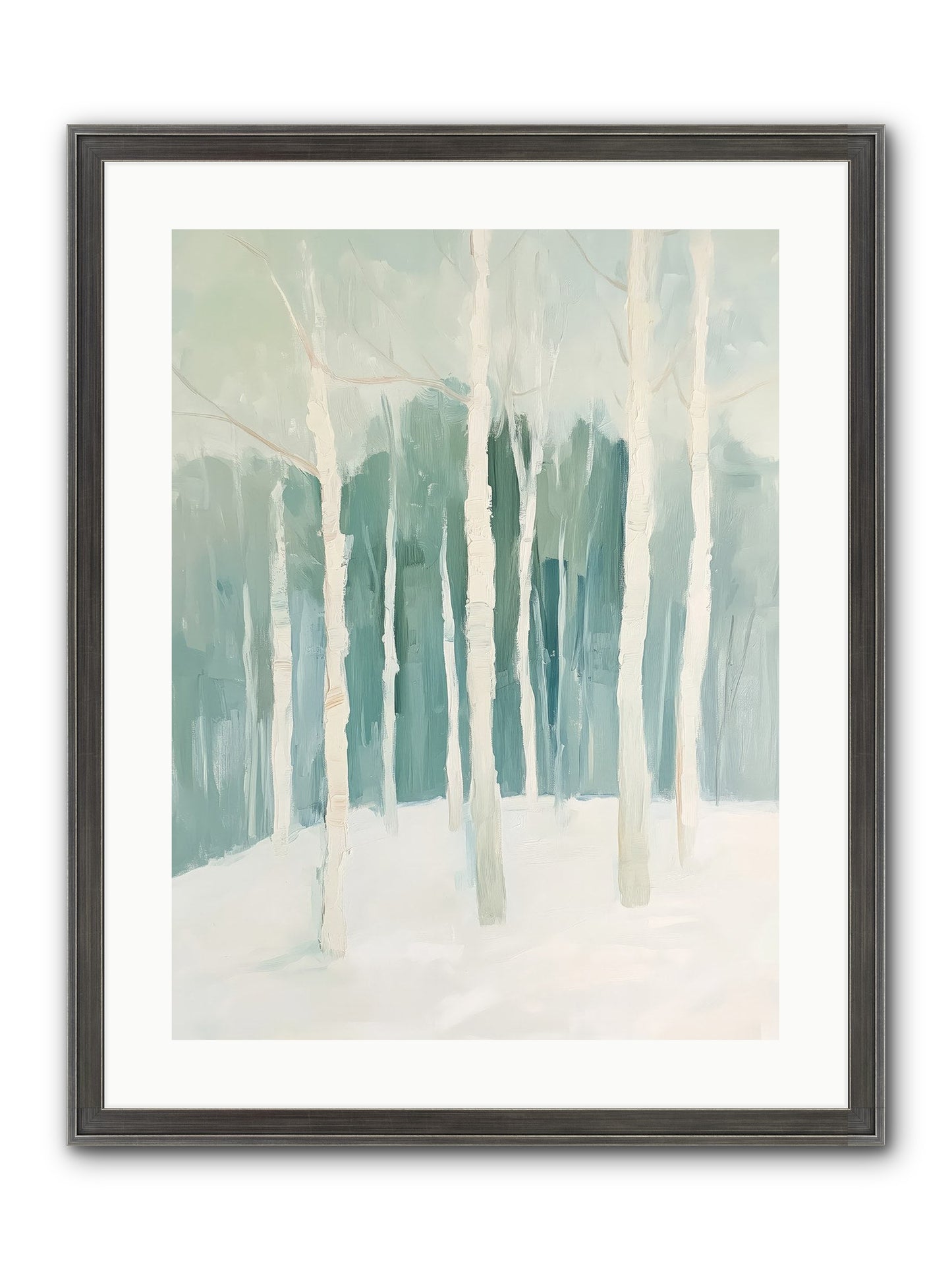 Icy Wonderland Framed Print - Slimwoods Black/Silver 18x24