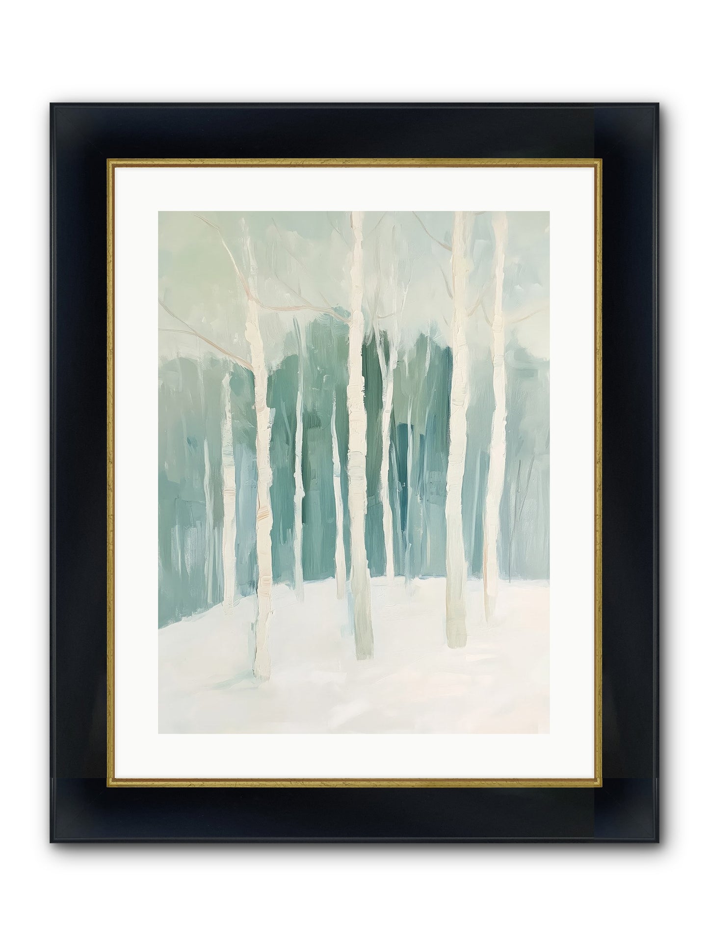 Icy Wonderland Framed Print - Wide Black w/Gold 18x24