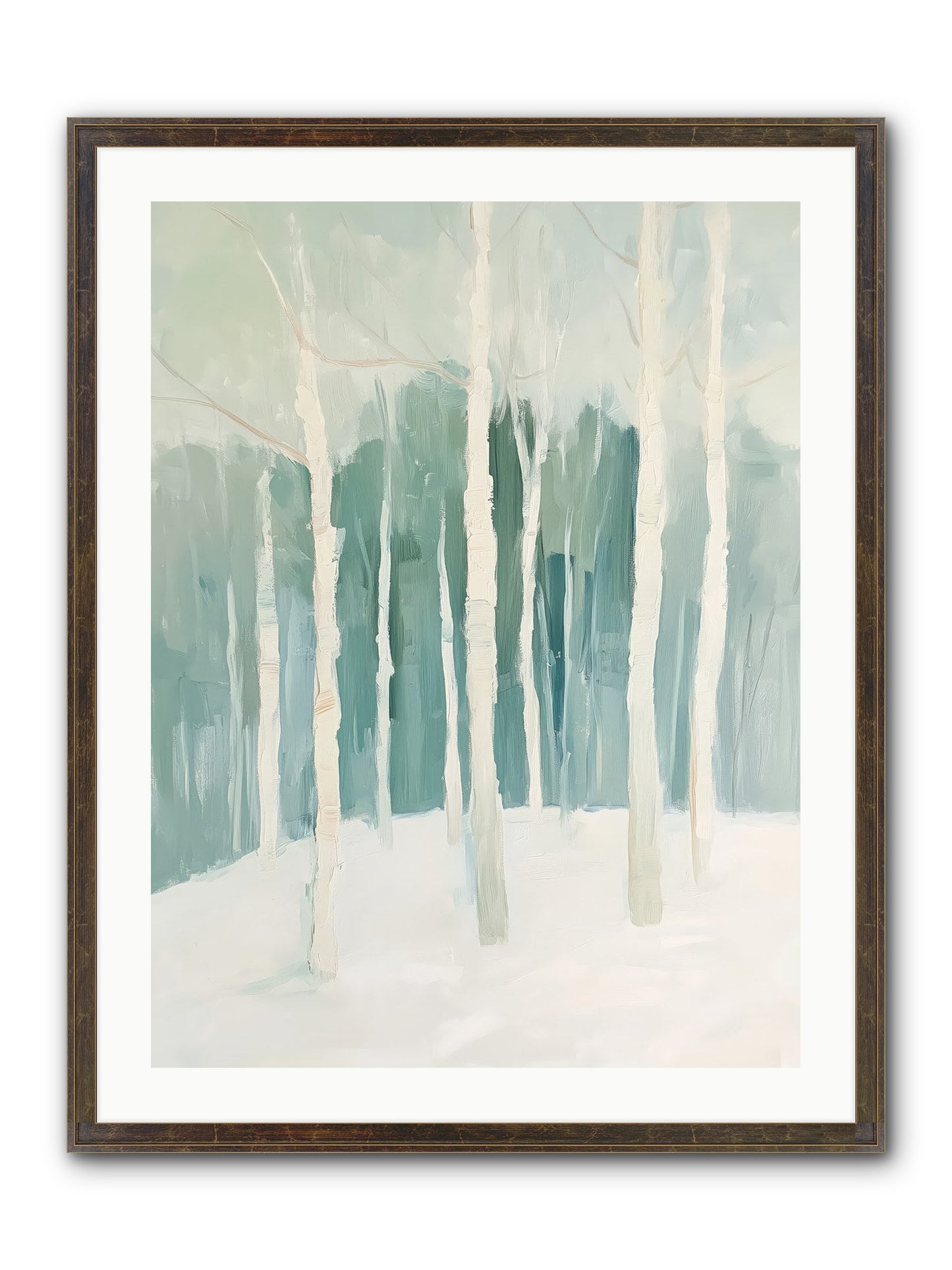 Icy Wonderland Framed Print - Slimwoods Black/Gold 24x32