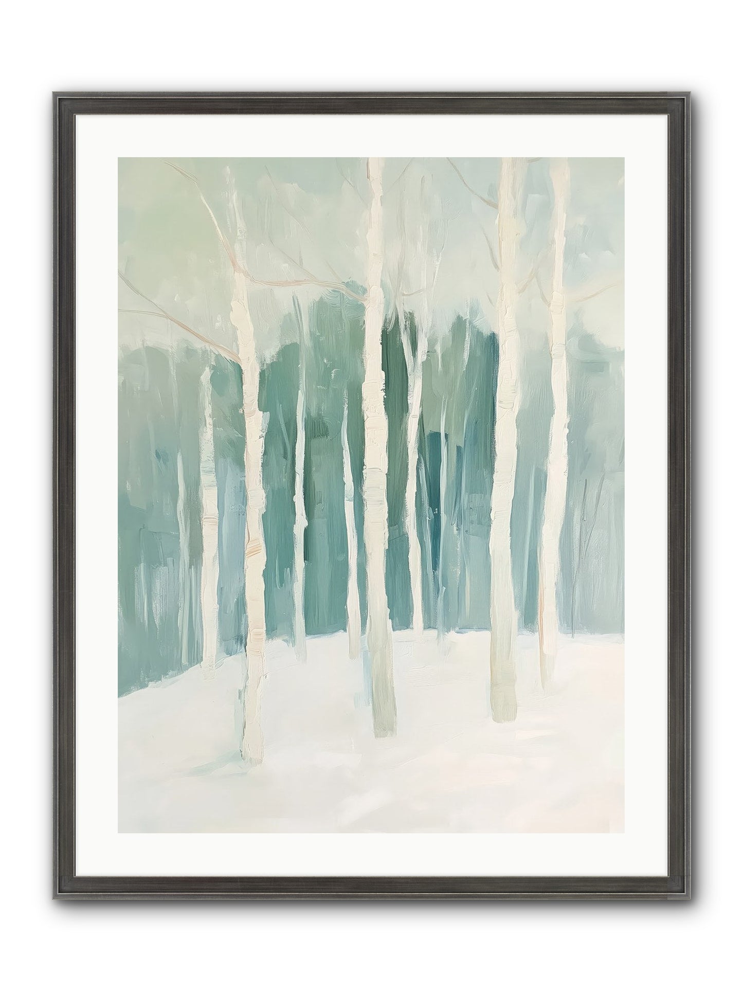 Icy Wonderland Framed Print - Slimwoods Black/Silver 24x32