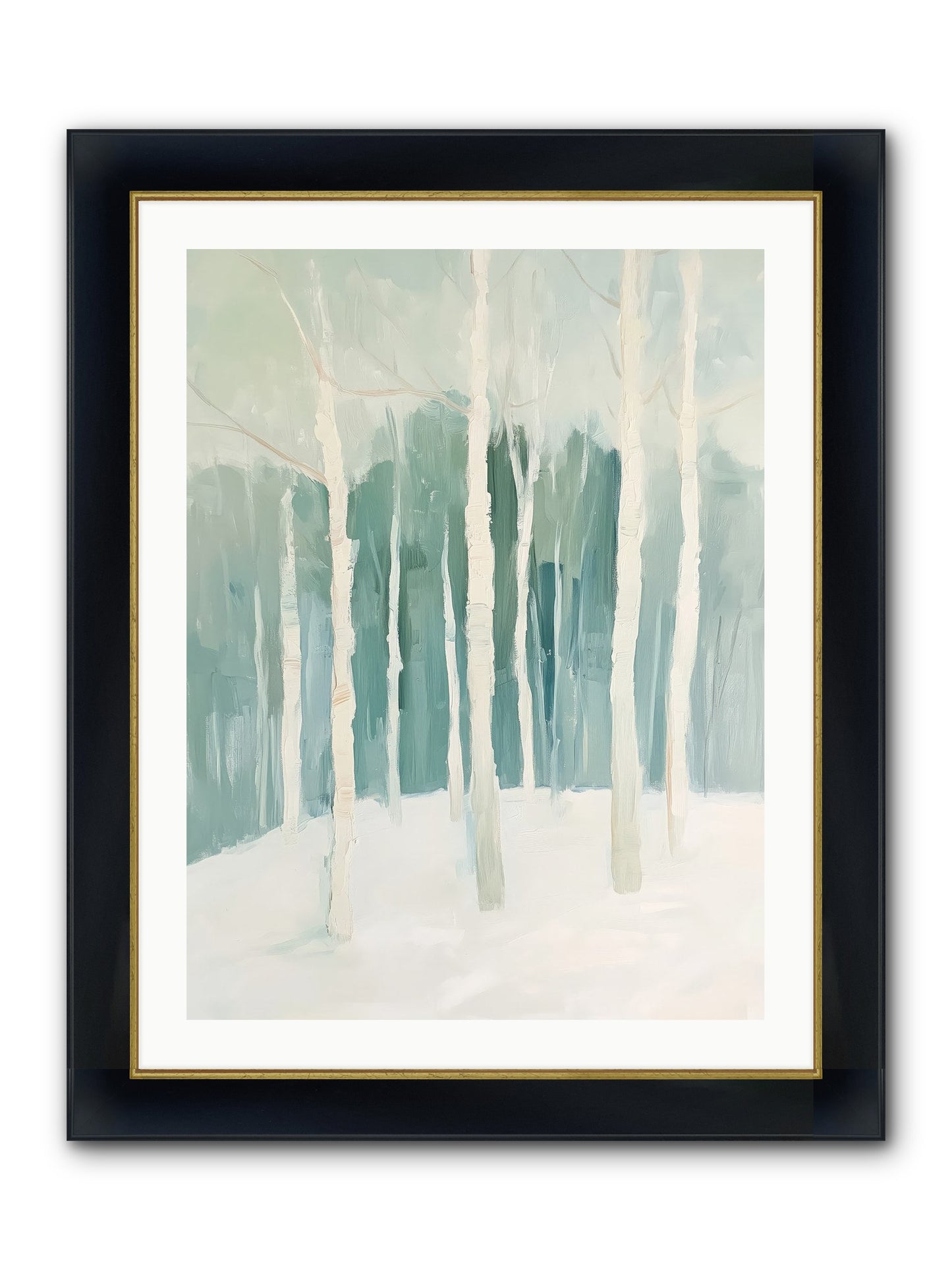 Icy Wonderland Framed Print - Wide Black w/Gold 24x32