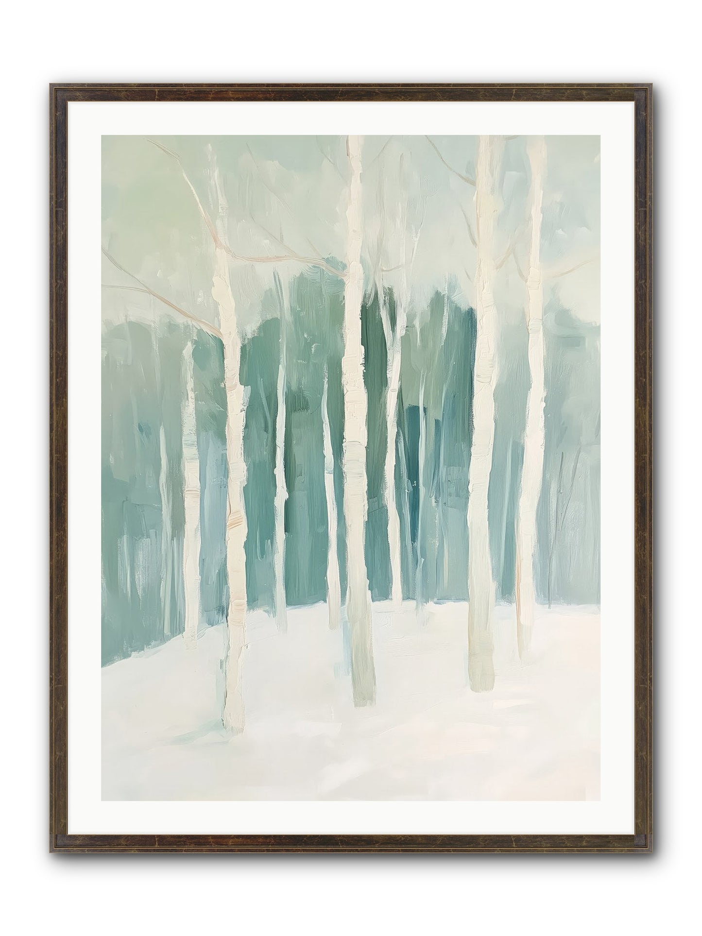 Icy Wonderland Framed Print - Slimwoods Black/Gold 30x40