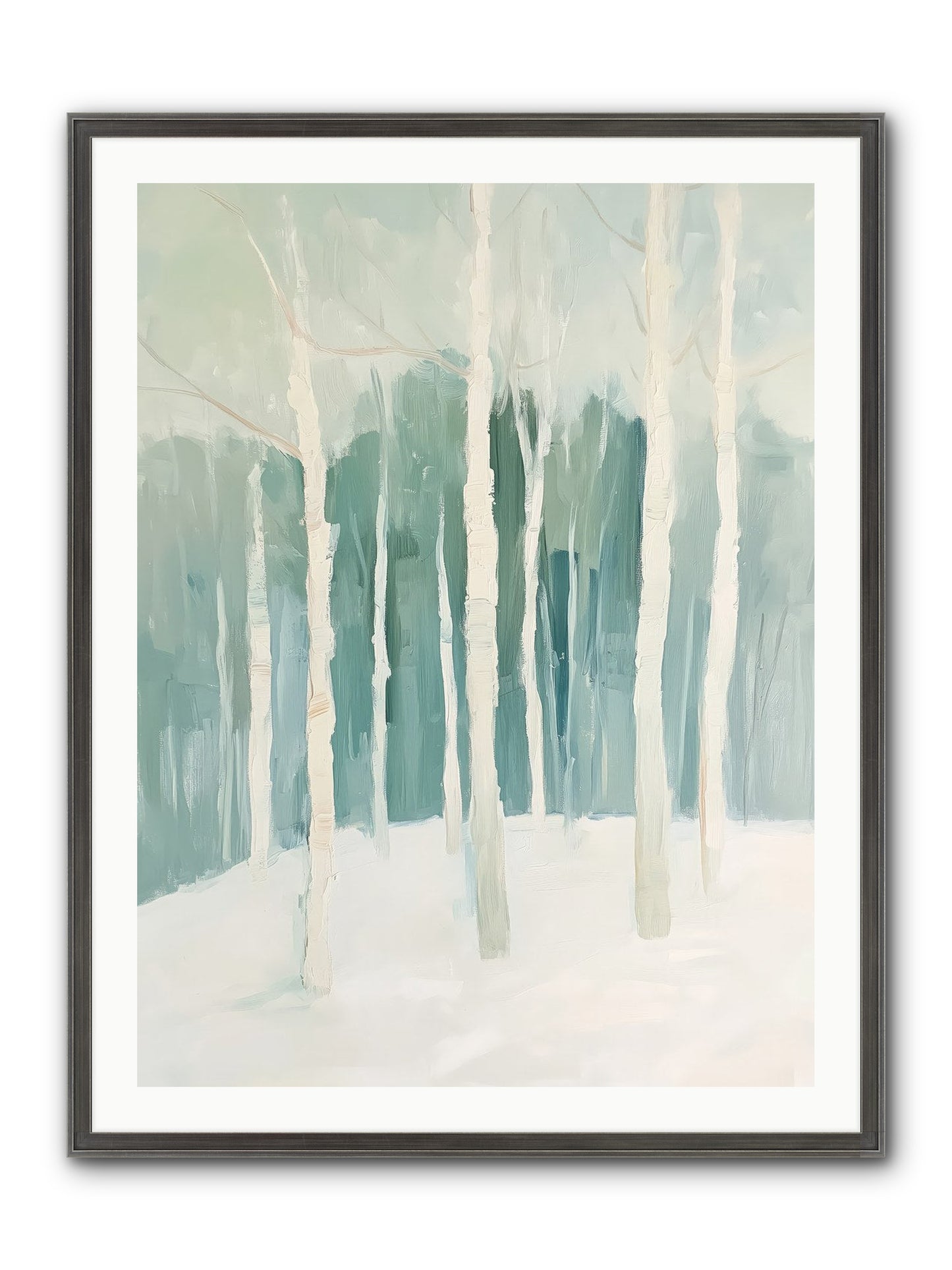 Icy Wonderland Framed Print - Slimwoods Black/Silver 30x40