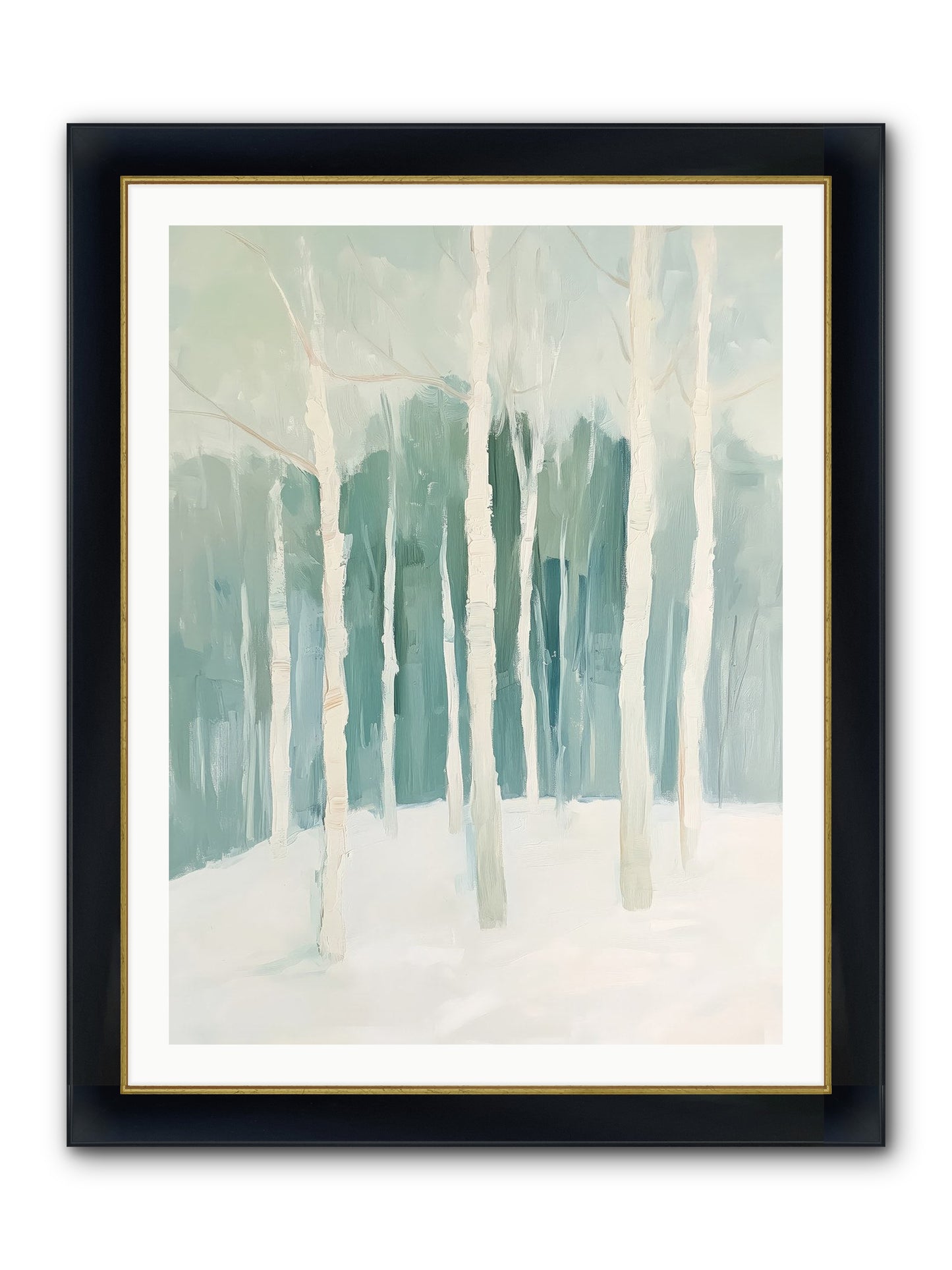 Icy Wonderland Framed Print - Wide Black w/Gold 30x40