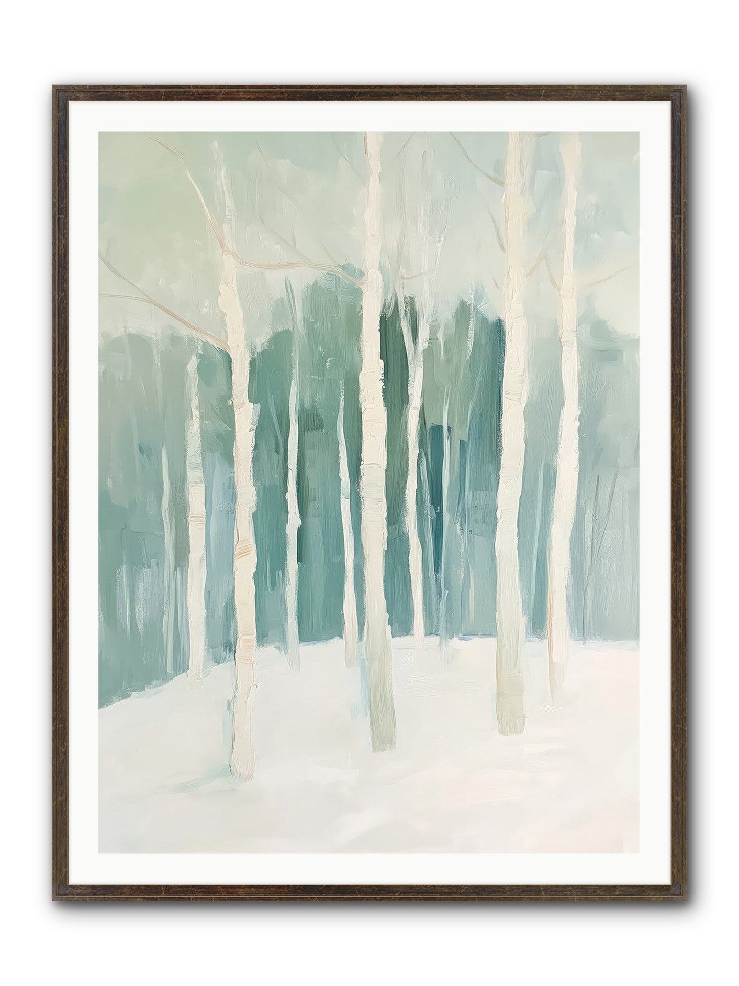 Icy Wonderland Framed Print - Slimwoods Black/Gold 36x48