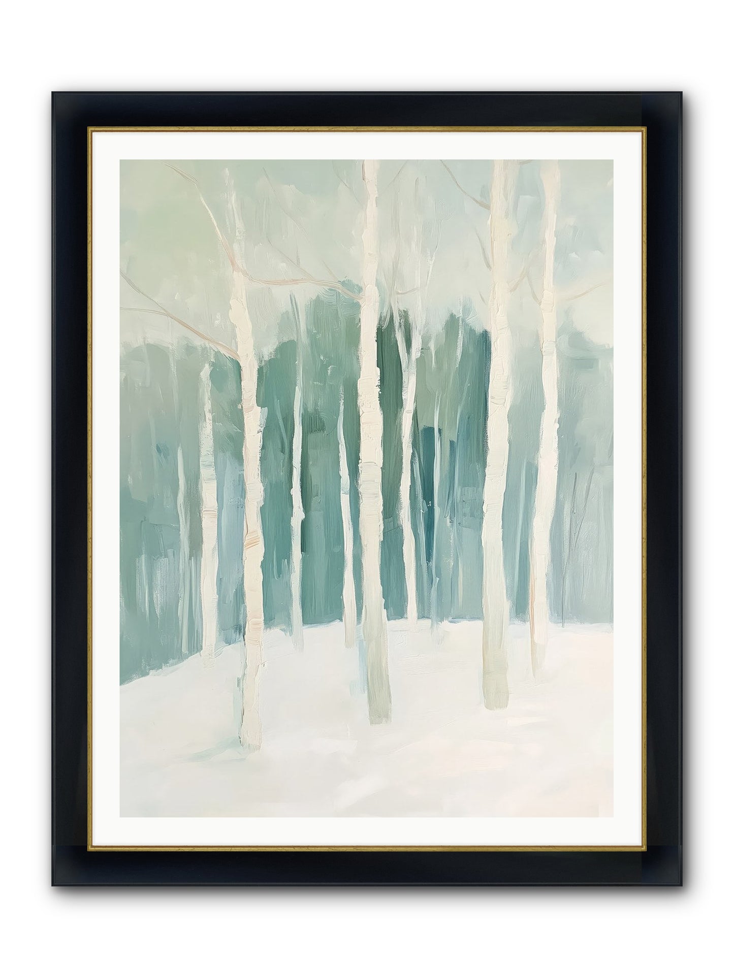 Icy Wonderland Framed Print - Wide Black w/Gold 36x48