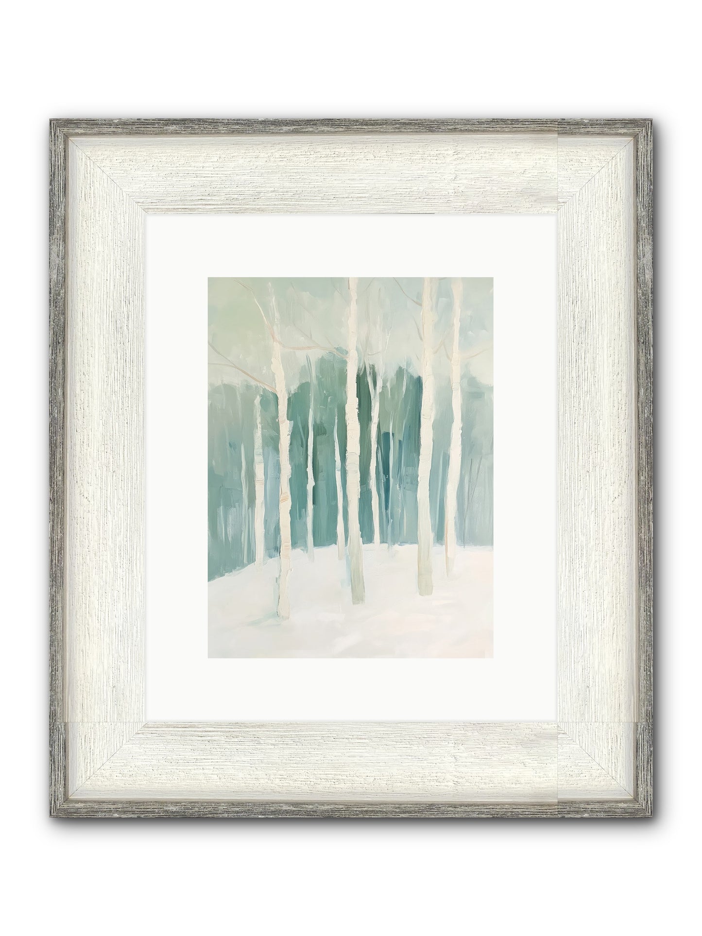 Icy Wonderland Framed Print - Driftwood White 9x12
