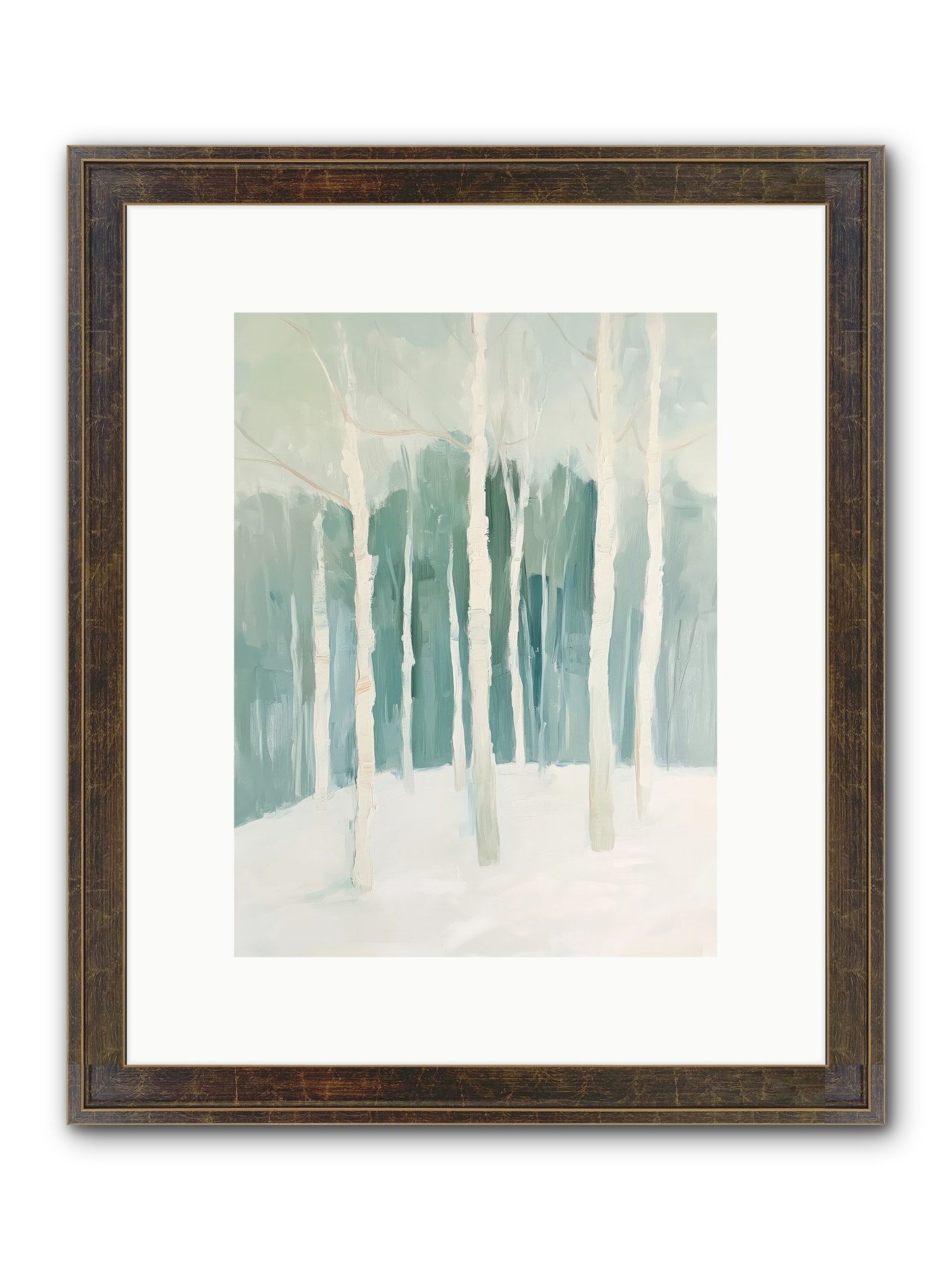 Icy Wonderland Framed Print - Slimwoods Black/Gold 9x12