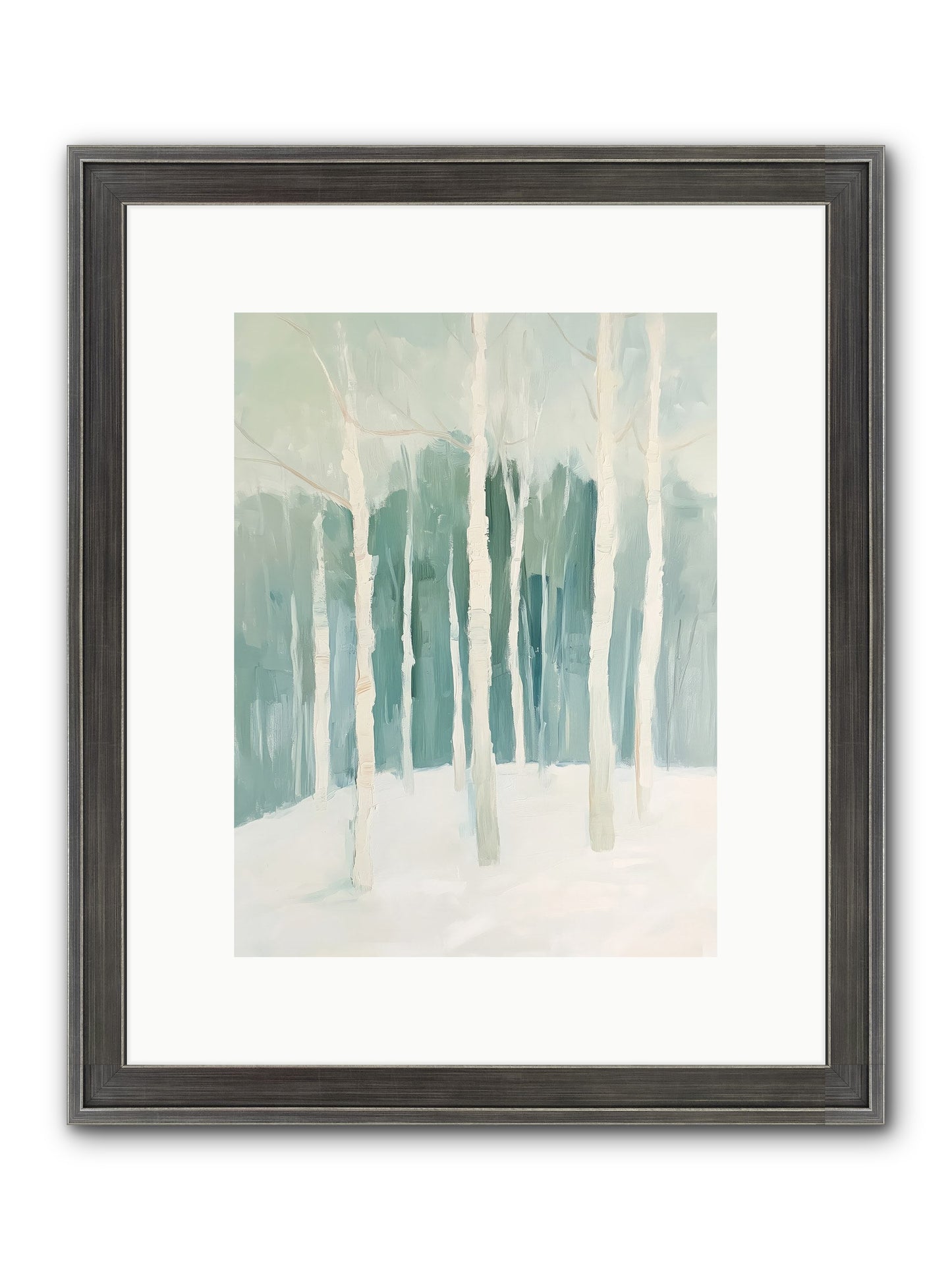 Icy Wonderland Framed Print - Slimwoods Black/Silver 9x12