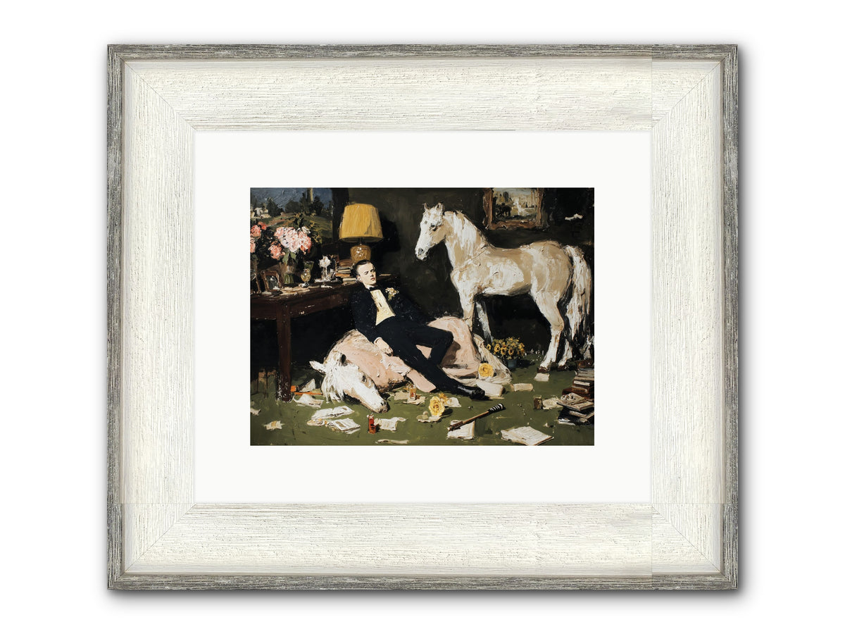 Idle Has Its Own Uniform Framed Print - Driftwood White 12x9
