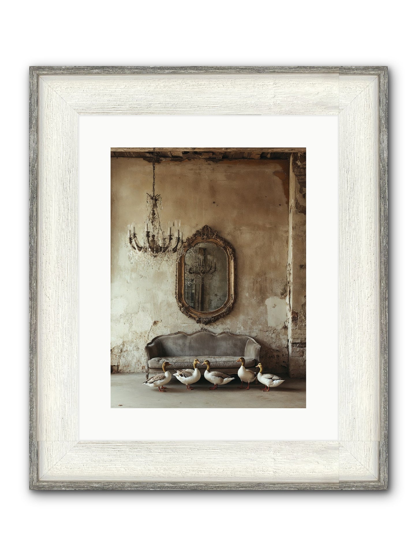 Idle Hour Framed Print - Driftwood White 12x16