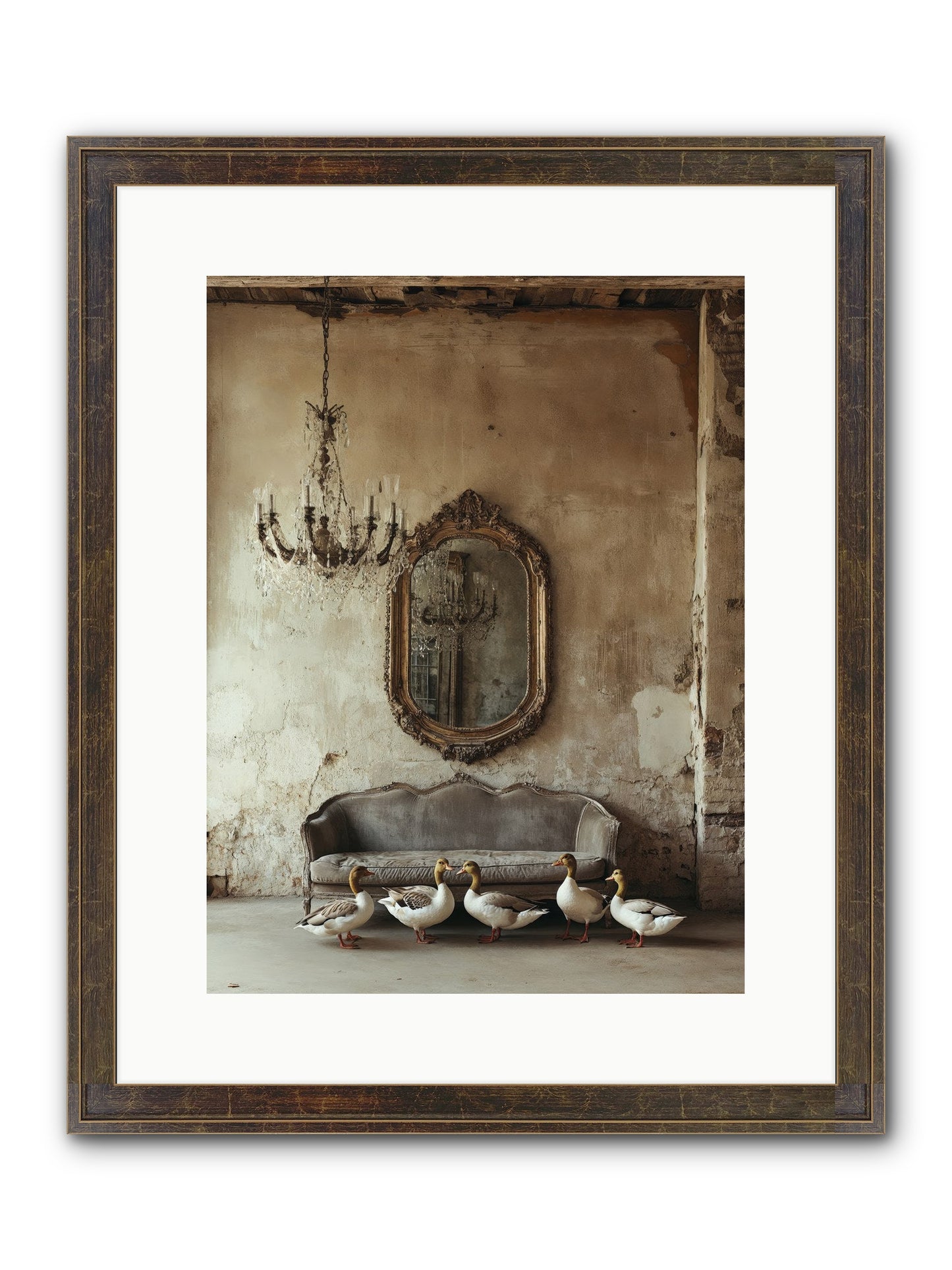Idle Hour Framed Print - Slimwoods Black/Gold 12x16