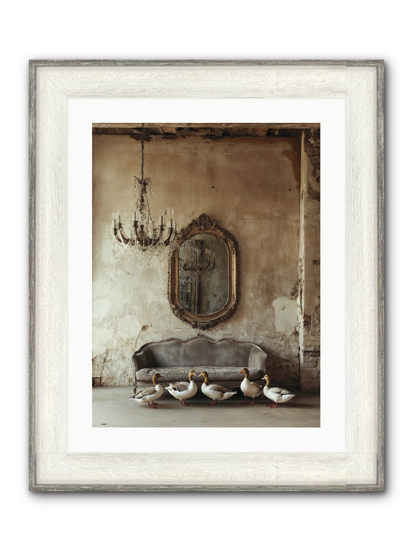 Idle Hour Framed Print - Driftwood White 18x24