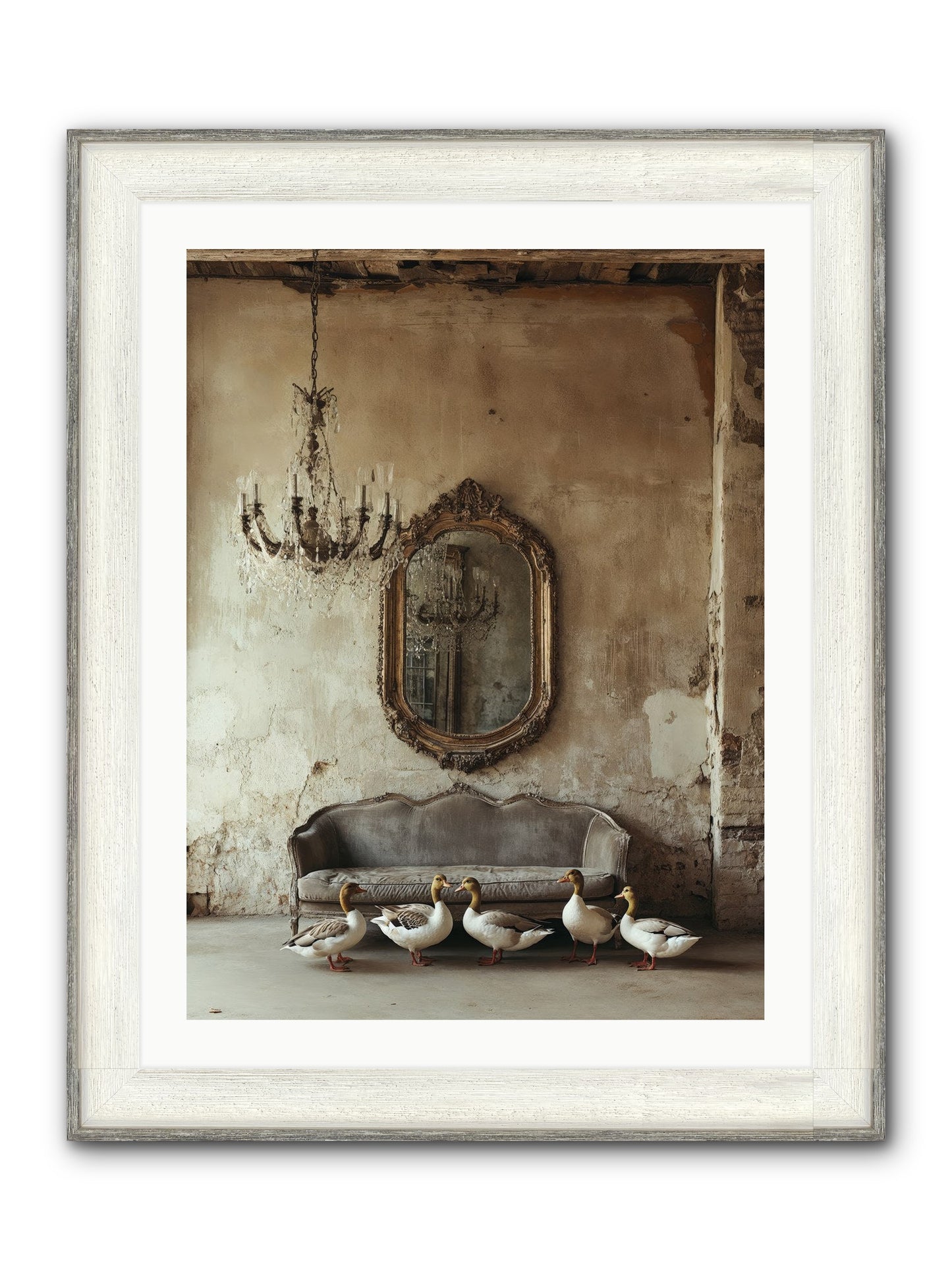 Idle Hour Framed Print - Driftwood White 24x32