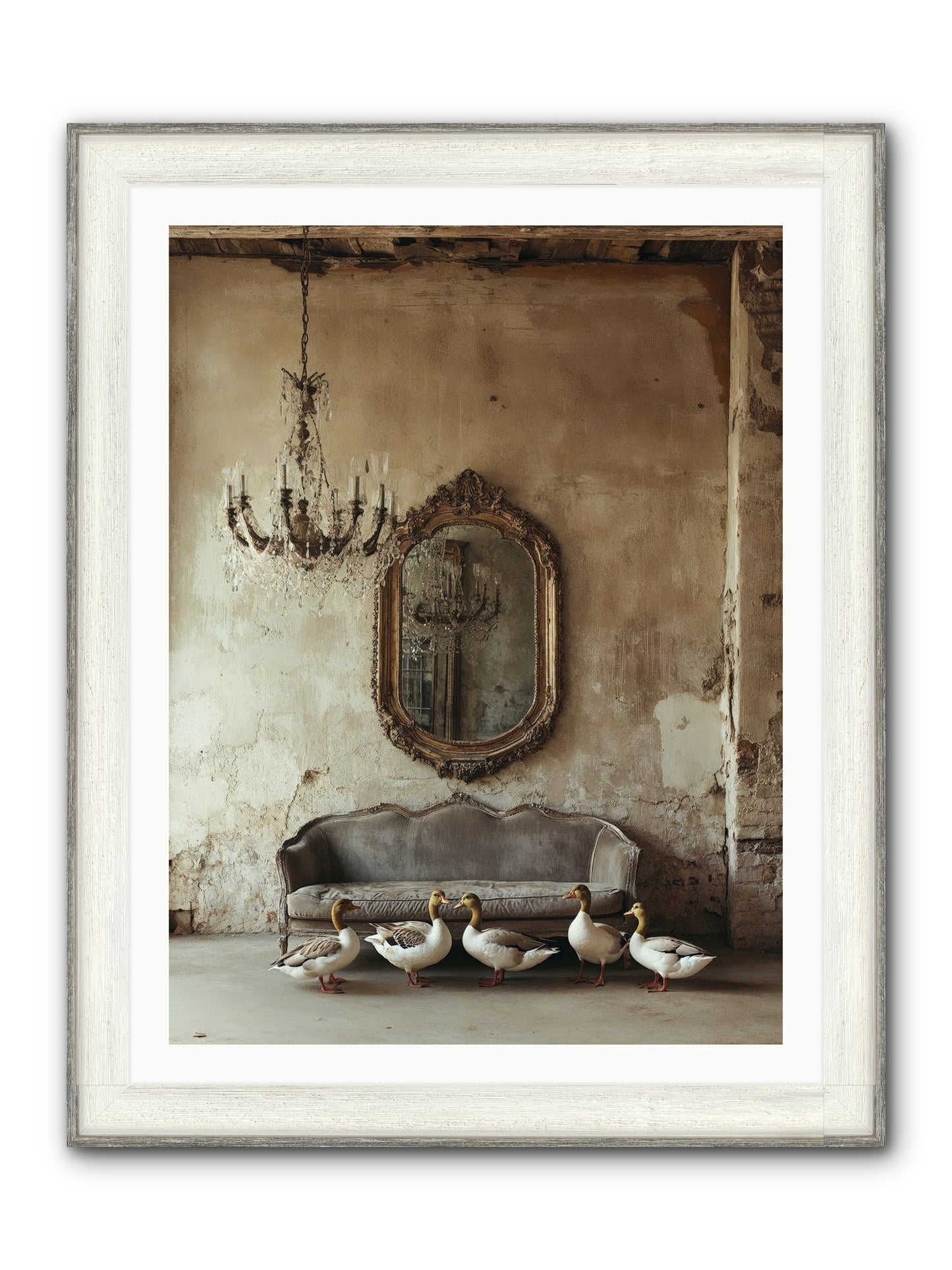 Idle Hour Framed Print - Driftwood White 30x40