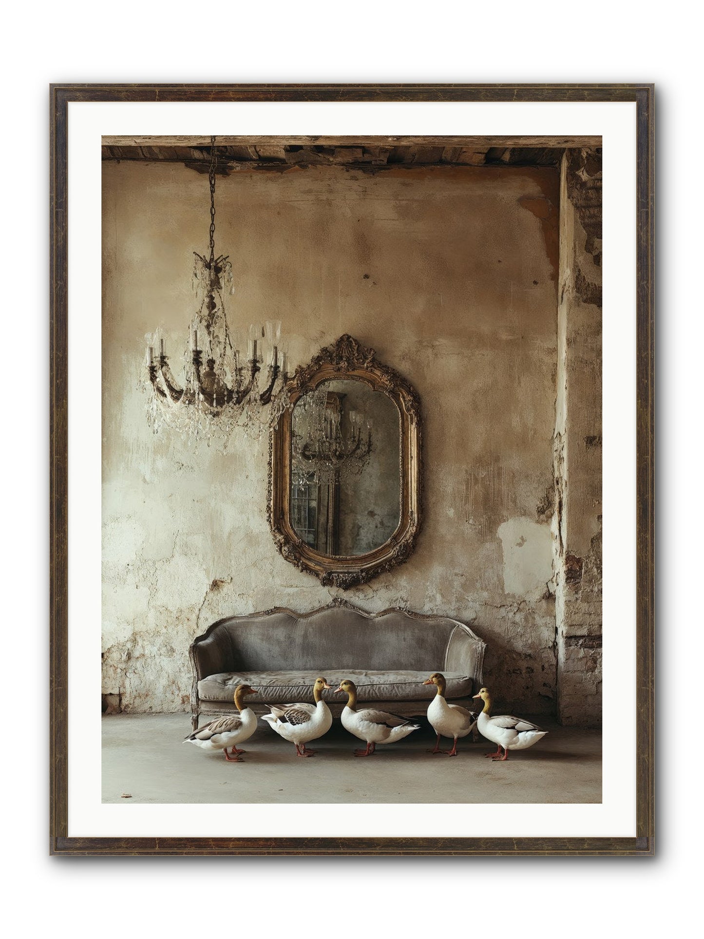 Idle Hour Framed Print - Slimwoods Black/Gold 30x40