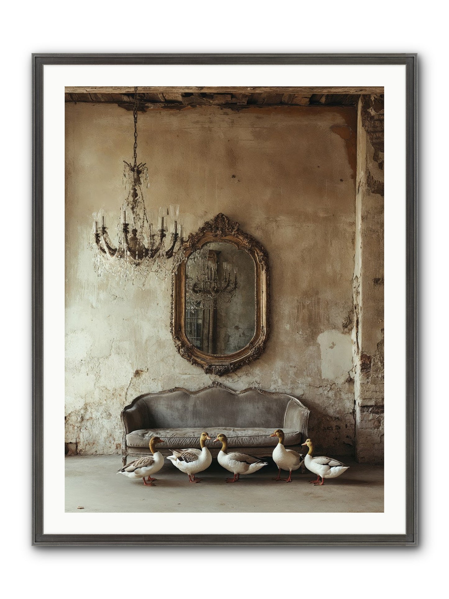 Idle Hour Framed Print - Slimwoods Black/Silver 30x40