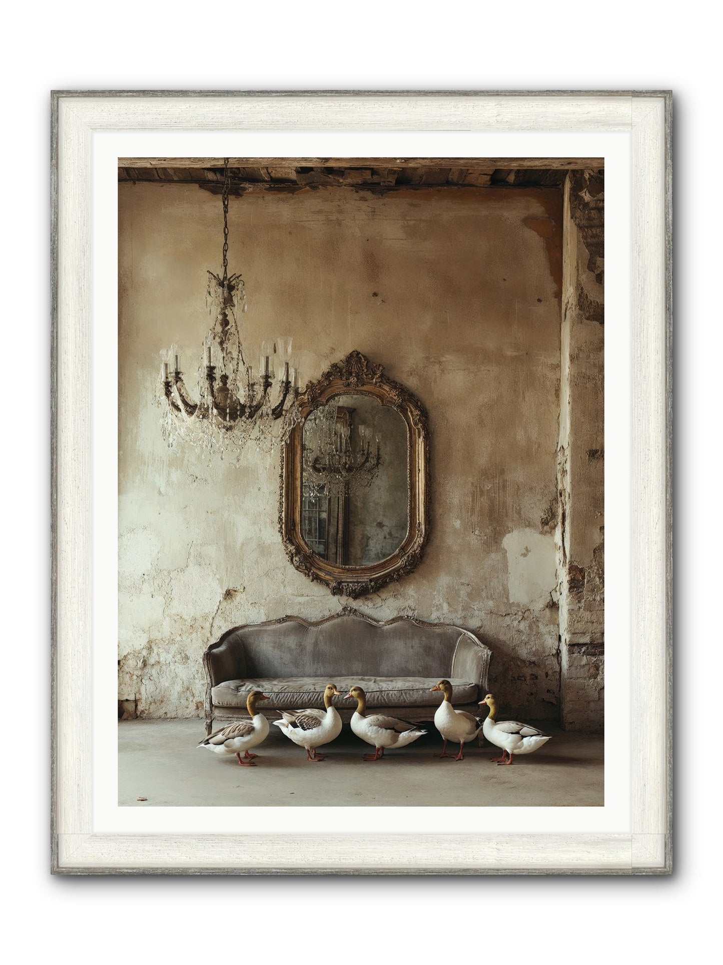 Idle Hour Framed Print - Driftwood White 36x48
