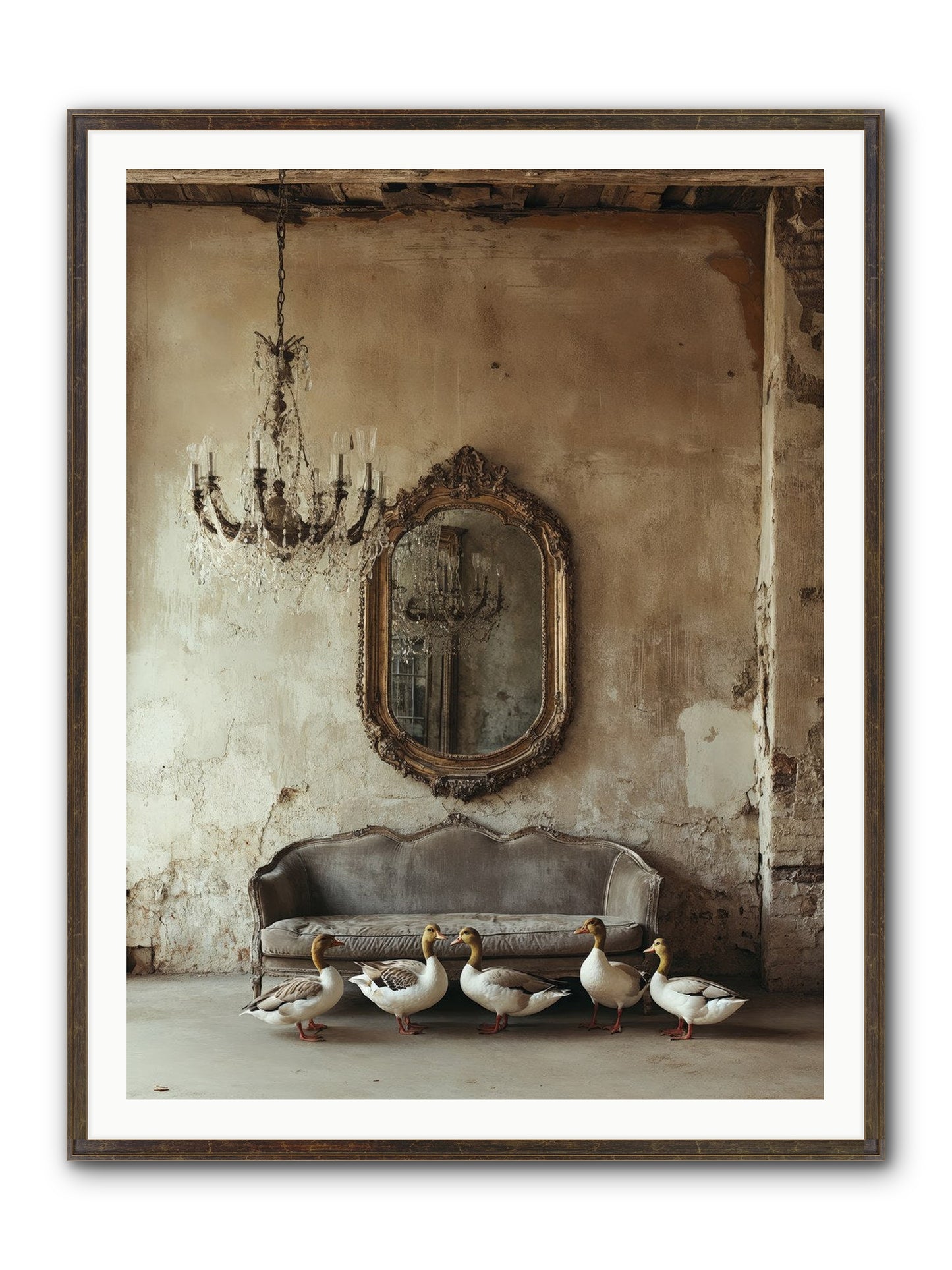 Idle Hour Framed Print - Slimwoods Black/Gold 36x48