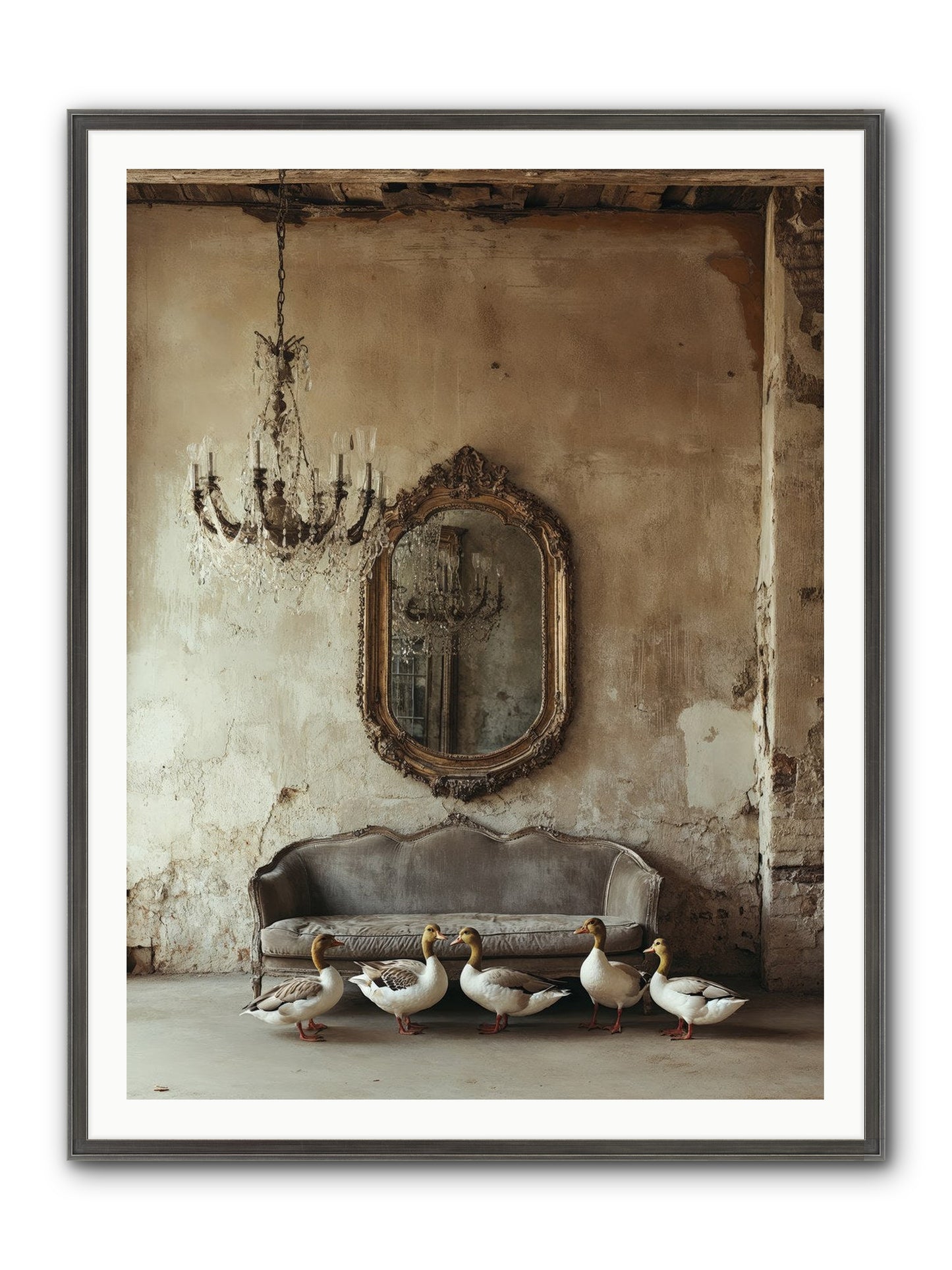 Idle Hour Framed Print - Slimwoods Black/Silver 36x48