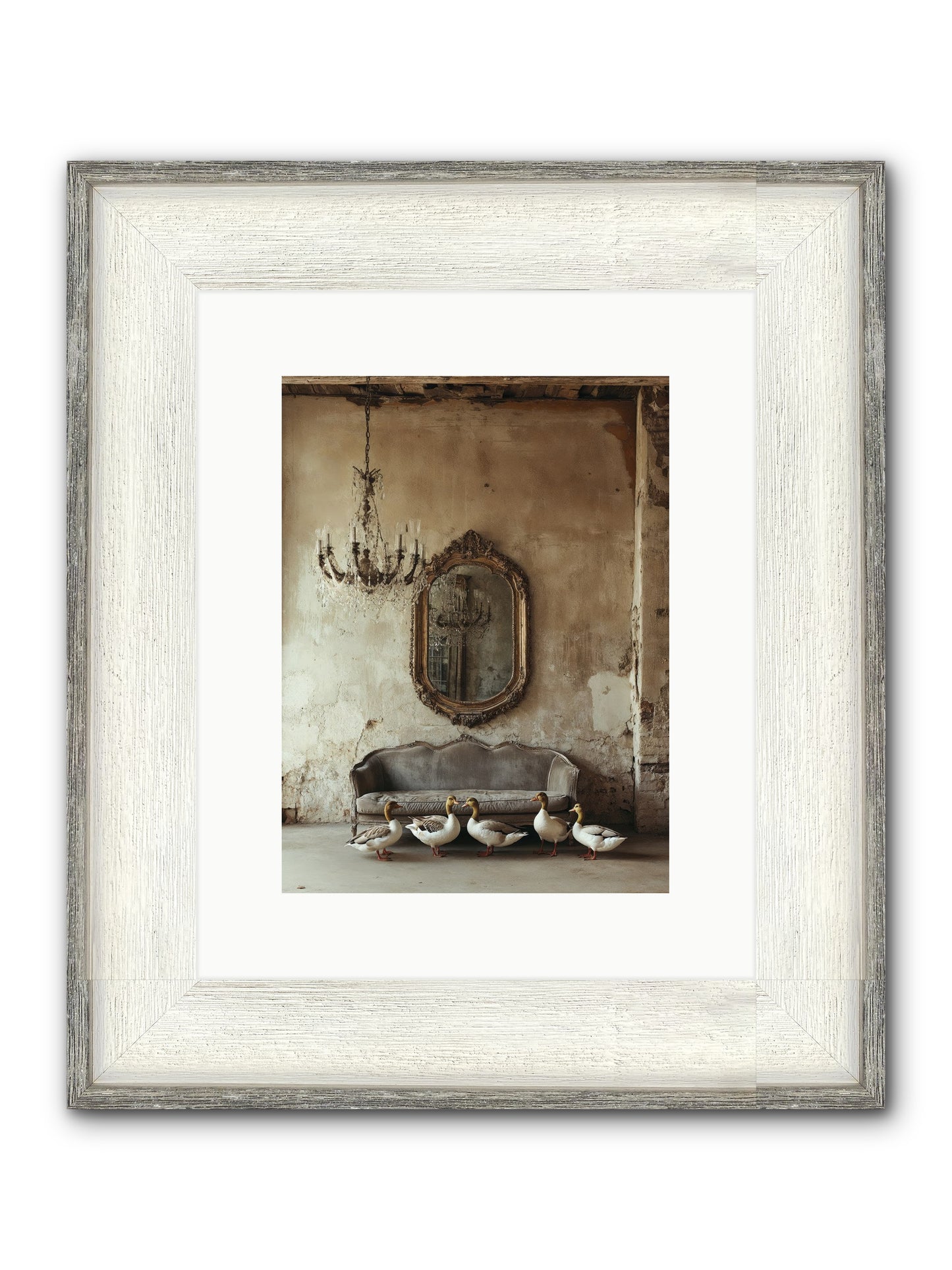 Idle Hour Framed Print - Driftwood White 9x12