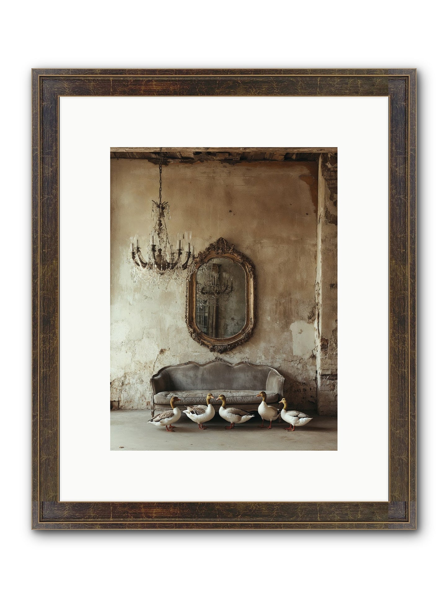 Idle Hour Framed Print - Slimwoods Black/Gold 9x12