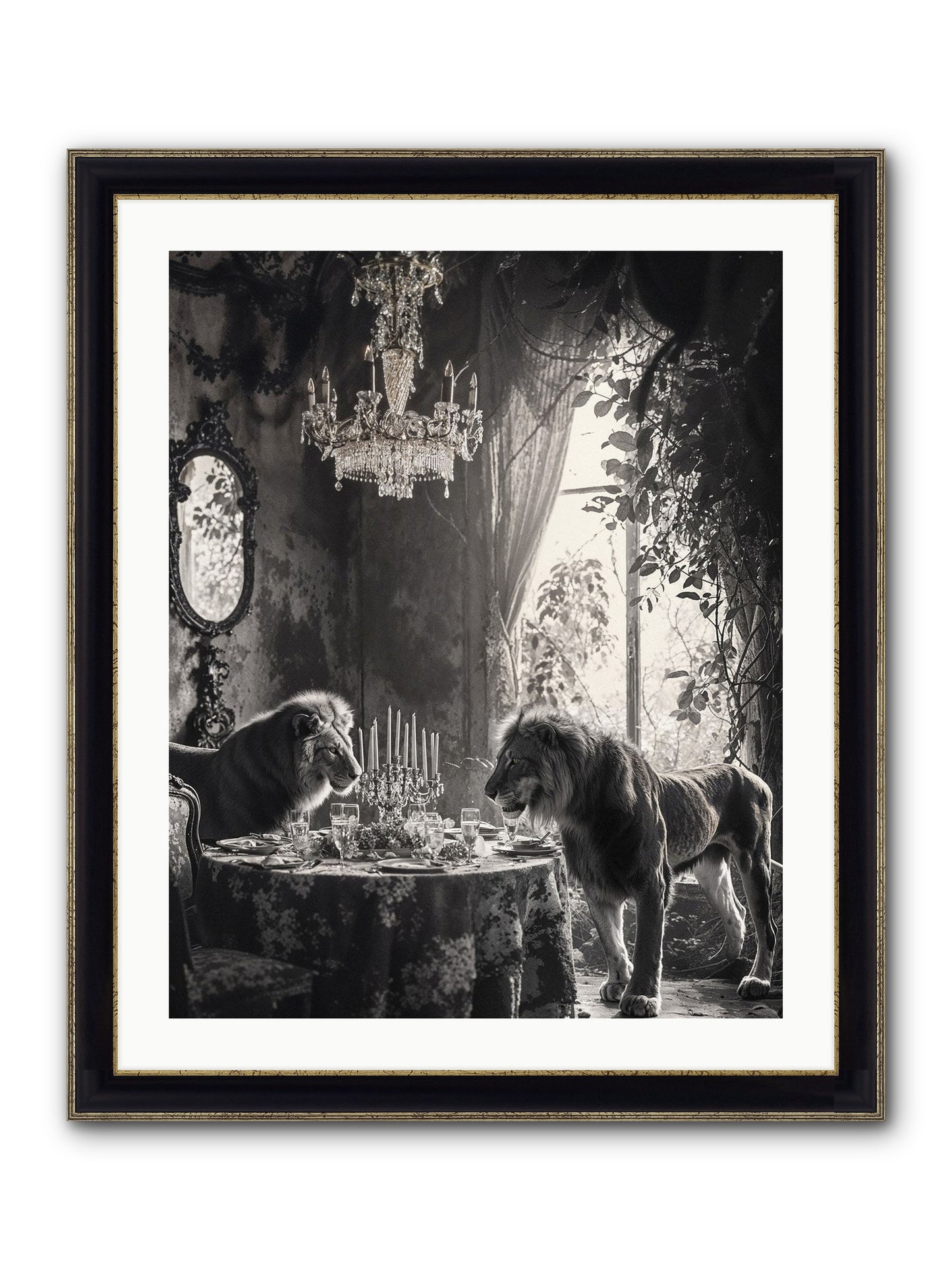 If I'm Lyin' Framed Print - Black & Gold 24x30