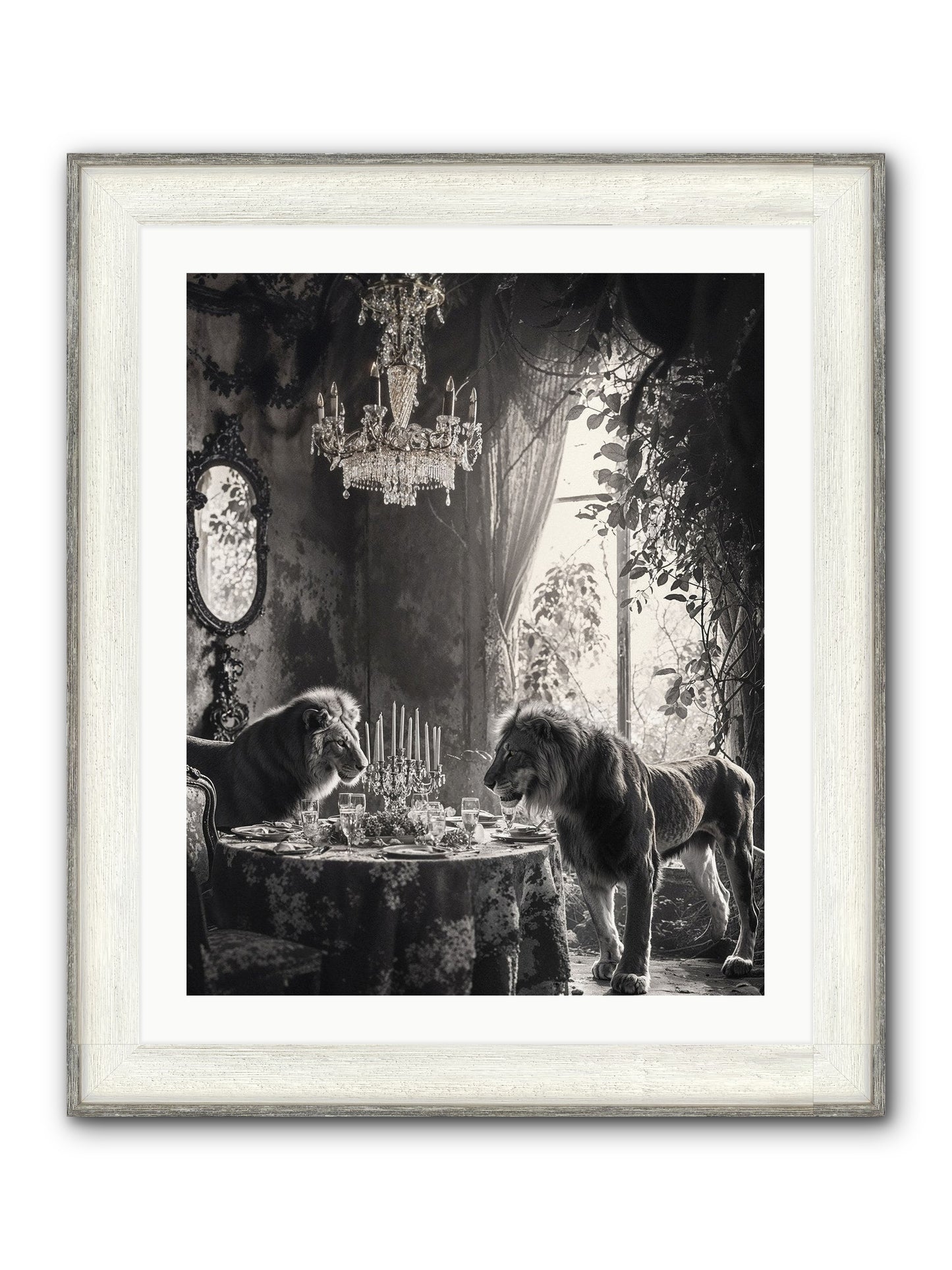 If I'm Lyin' Framed Print - Driftwood White 24x30