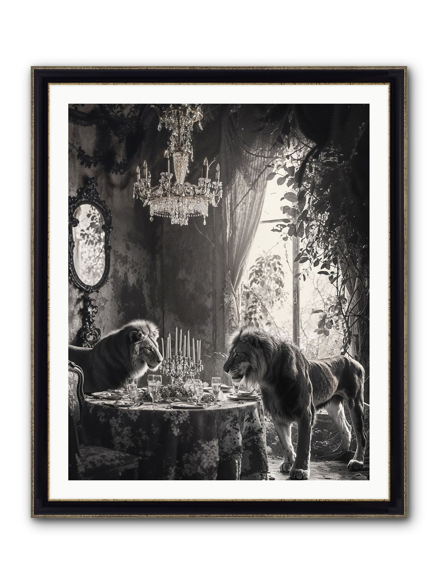 If I'm Lyin' Framed Print - Black & Gold 32x40